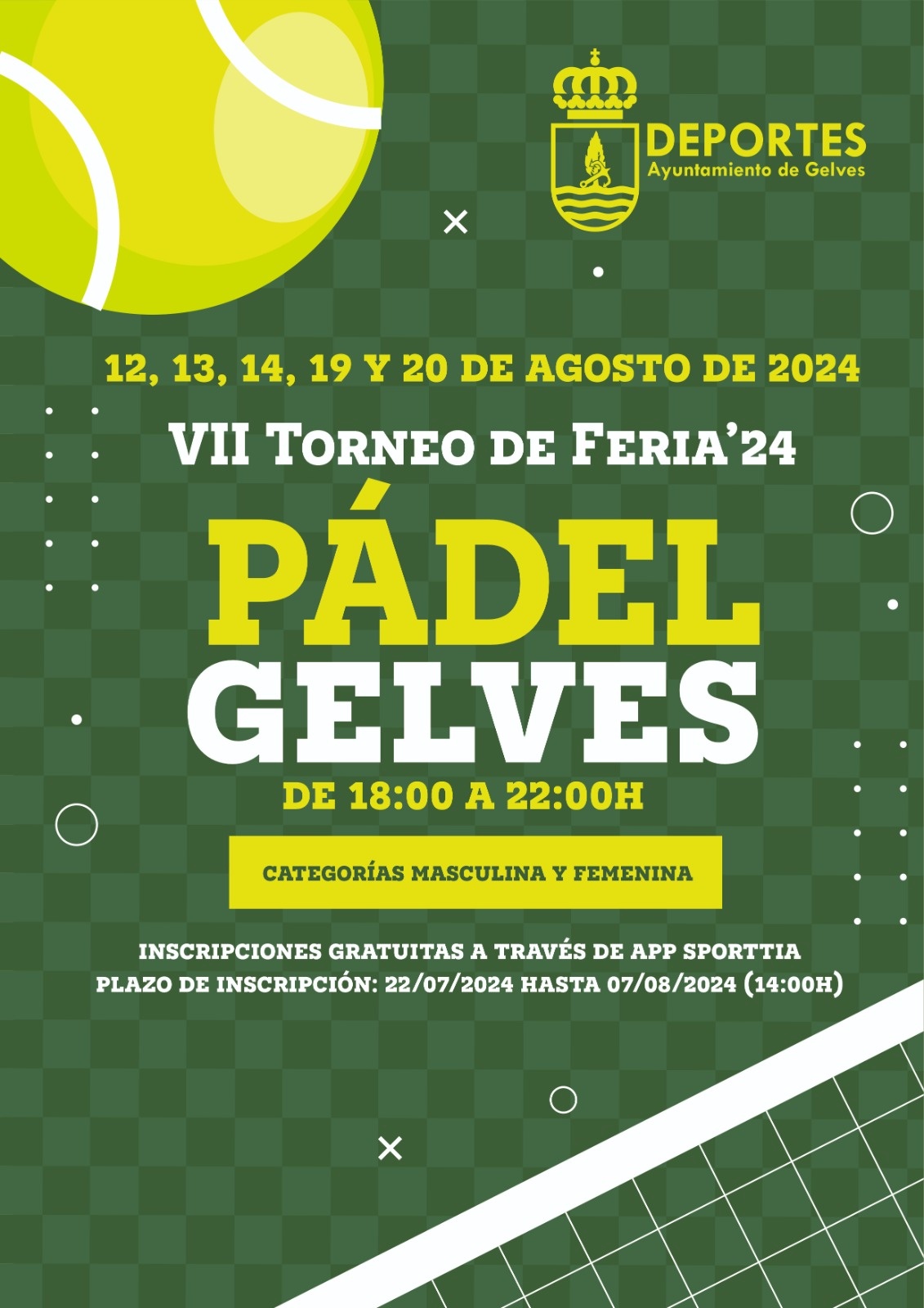 Abierto el plazo de inscripciones para el VII Torneo de Pádel “Feria de Gelves”