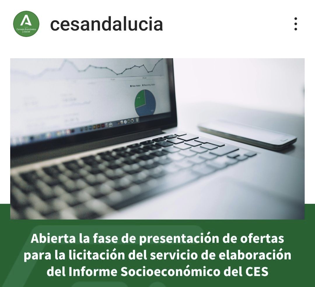 Abierto el plazo de presentación de ofertas para la elaboración del Informe sobre la situación socioeconómica de Andalucía