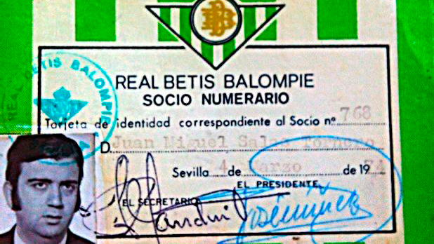 Pésame del Real Betis por el fallecimiento de Juan Miguel Salas Tornero