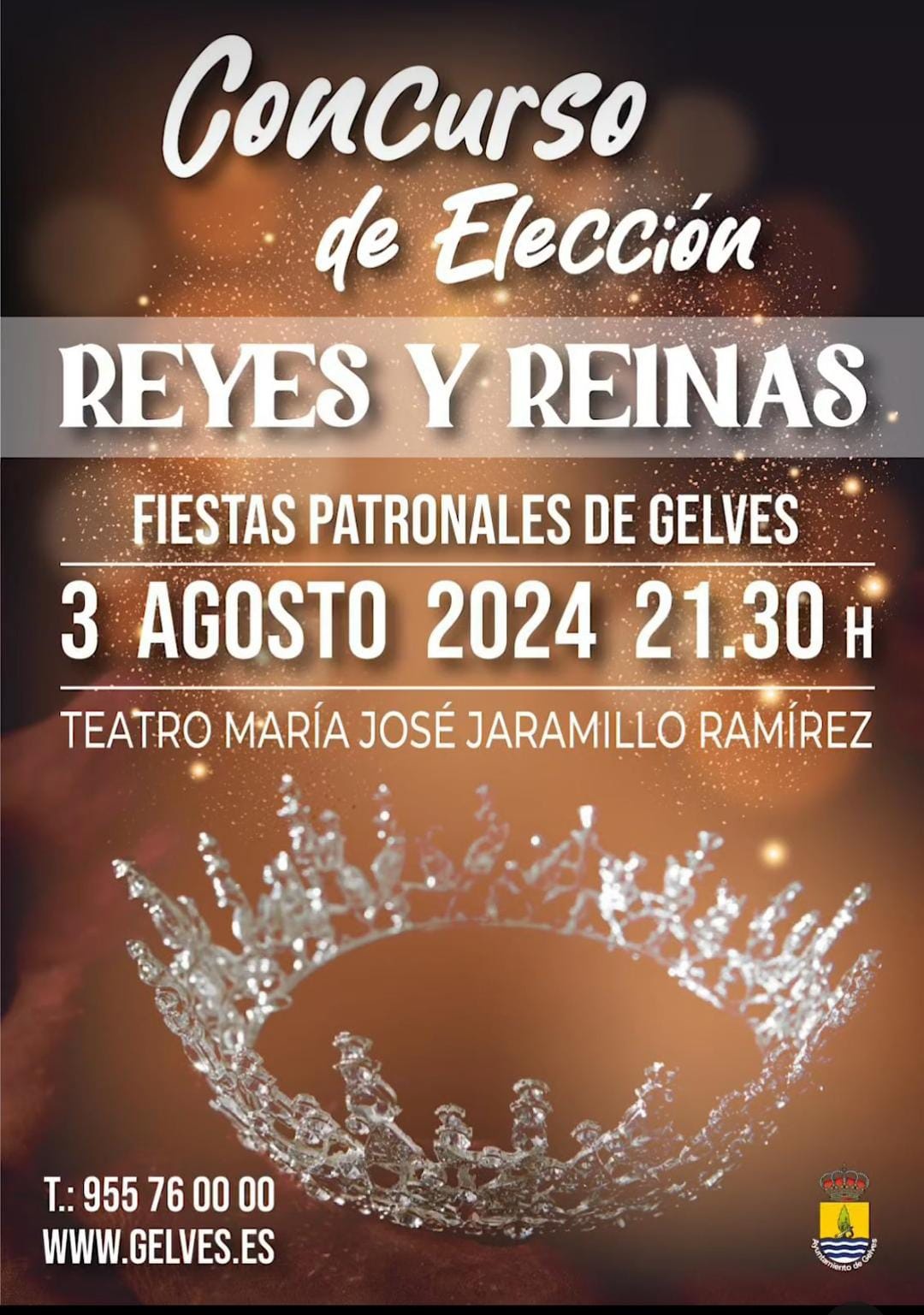 Se recuerda que el plazo para presentarse a Reinas y Reyes de la Feria y Fiestas Patronales de Gelves termina este miércoles 31 de julio