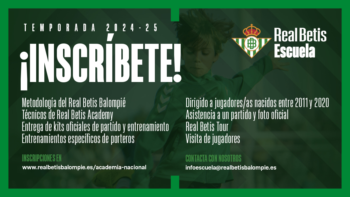 Abre el plazo de inscripción de la Escuela Betis 2024-2025