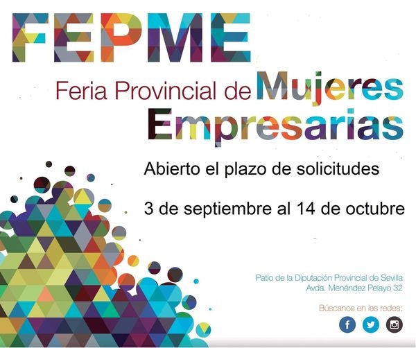 El ayuntamiento de Gelves informa de la apertura del plazo para inscribirse en la XVIII edición de la Feria Provincial de Empresarias 2024 (FEPME)