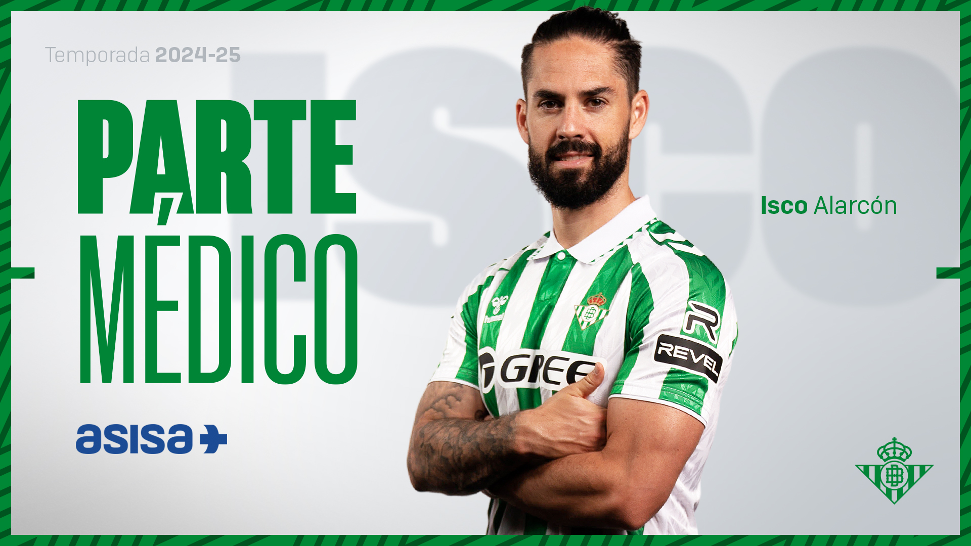 Isco Alarcón, revisado quirúrgicamente de su fractura de peroné
