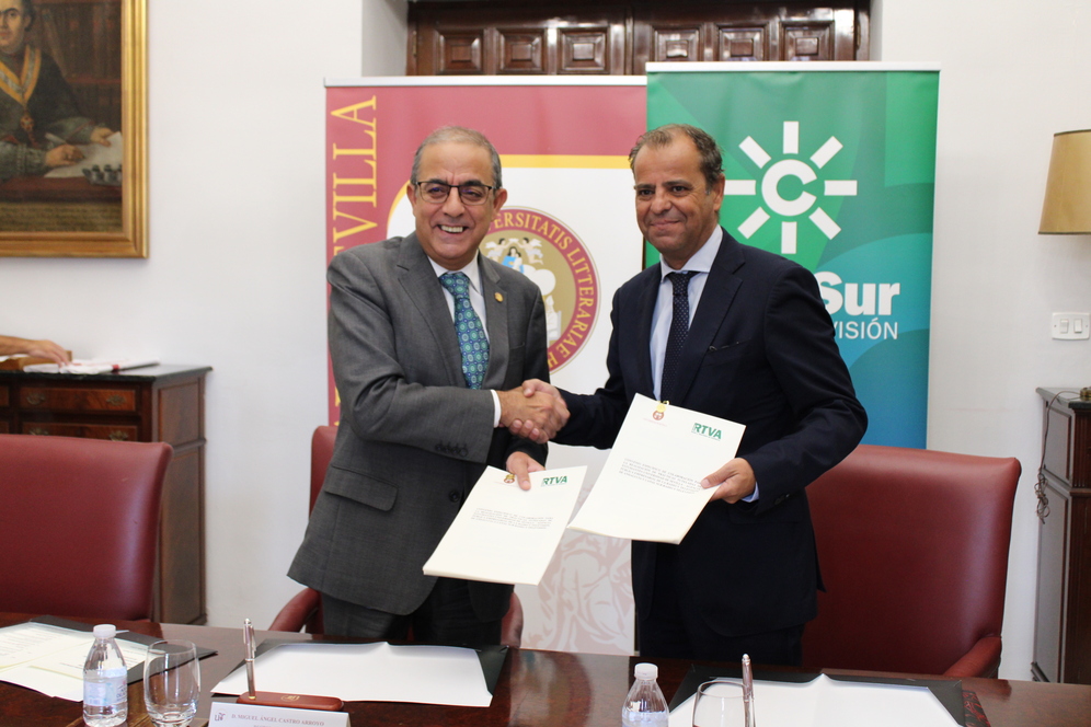 La US y RTVA firman un acuerdo para la realización de prácticas en Canal Sur Radio y Televisión