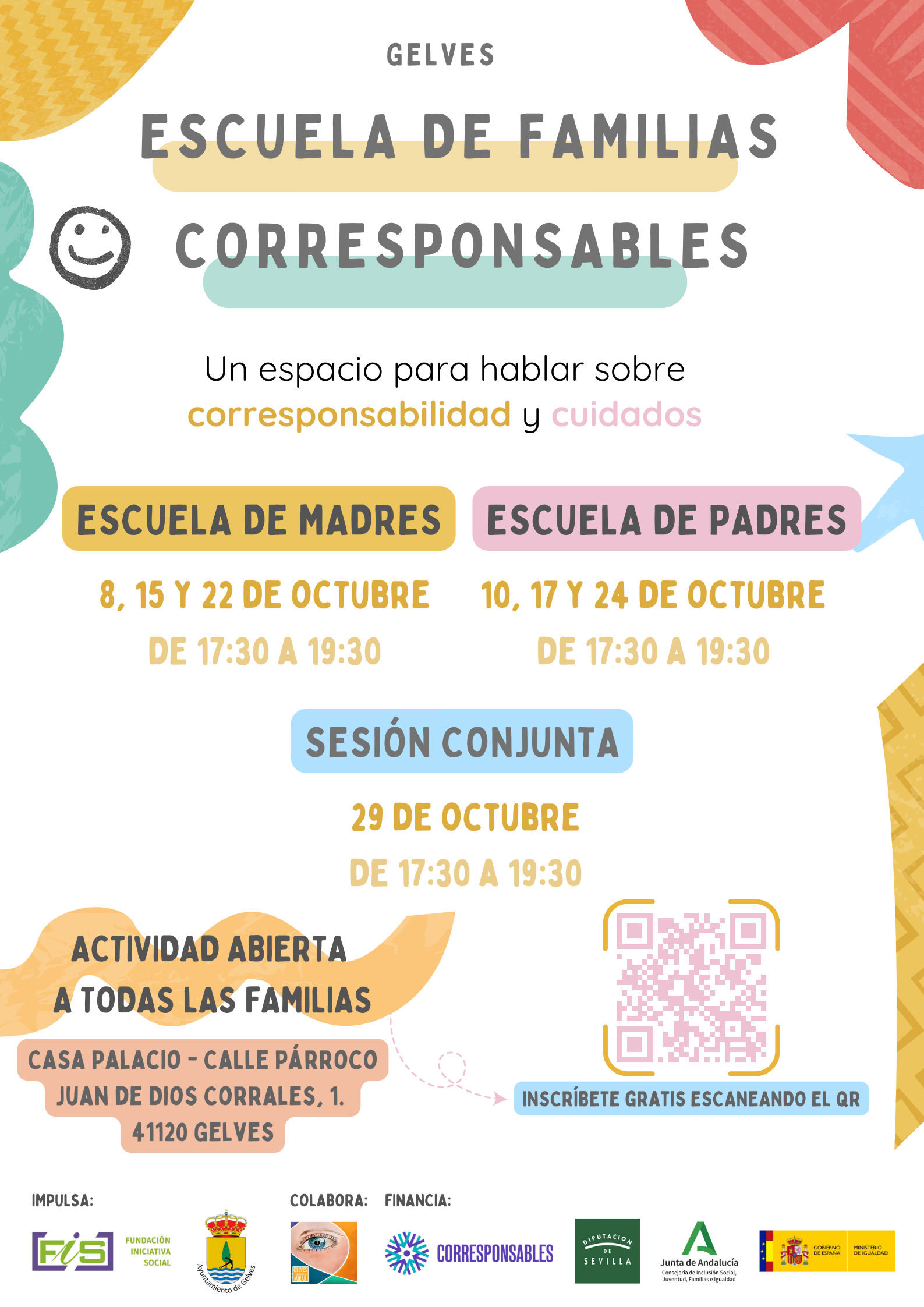 Se abre el plazo de inscripción para participar en el taller “Escuela de Familias Corresponsables”