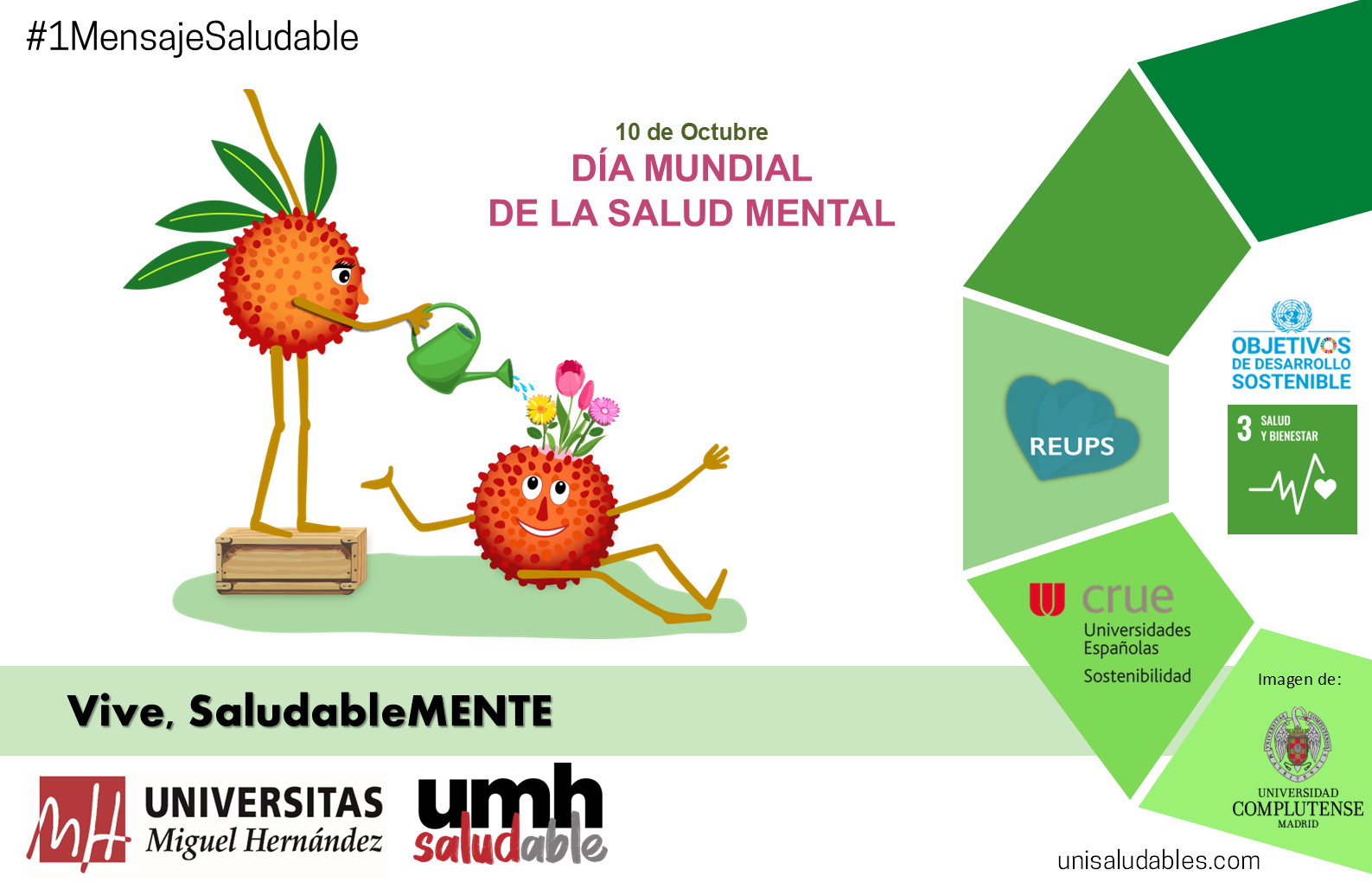 ‘Vive saludableMENTE’, lema por el Día Mundial de la Salud Mental