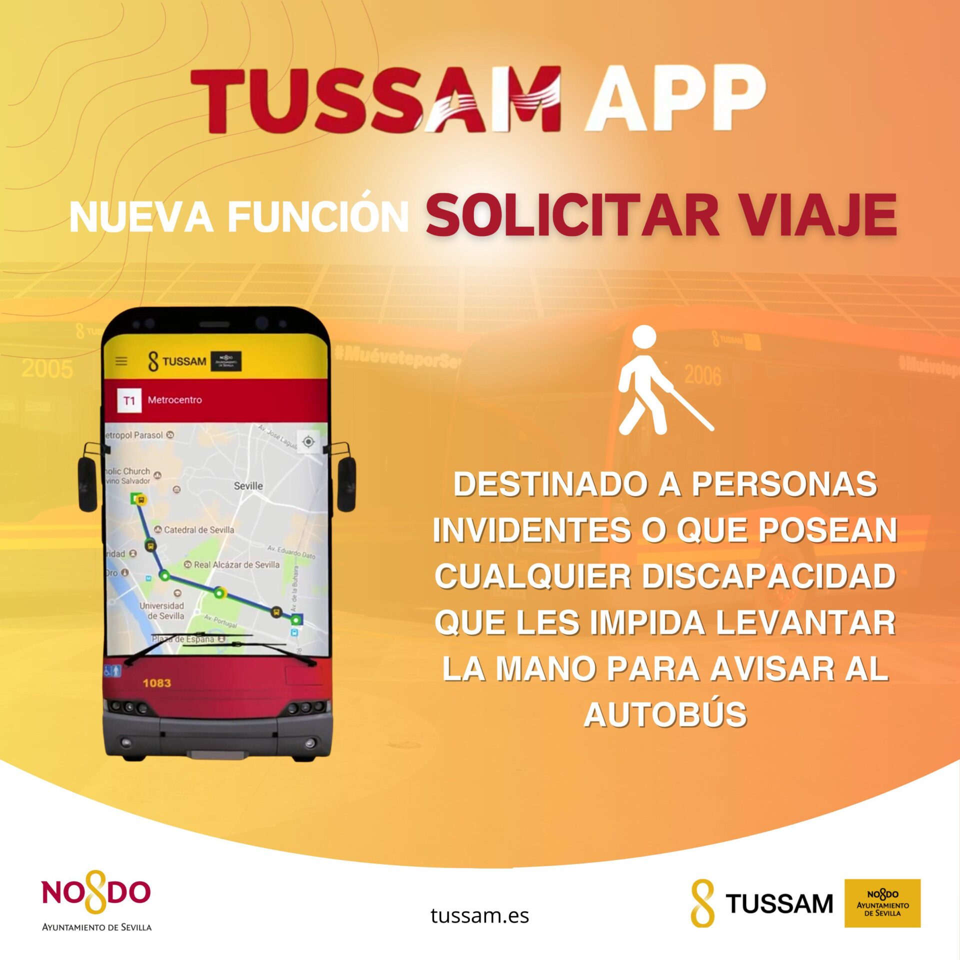 El alcalde Sanz pone en marcha una medida para facilitar el acceso al autobús a personas con limitaciones visuales o físicas