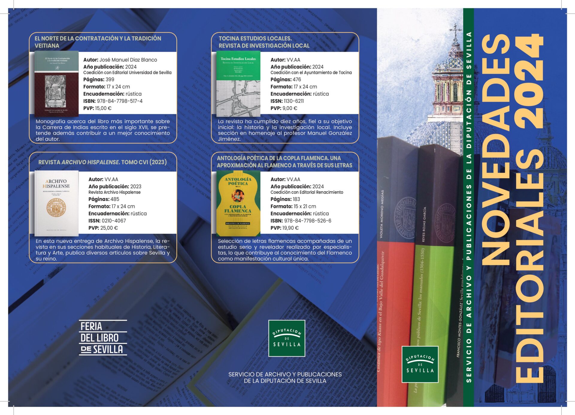 La Diputación lleva a la Feria del Libro de Sevilla sus novedades editoriales, encabezadas por ‘Antología poética de la copla flamenca’, primer volumen de una colección dedicada al flamenco