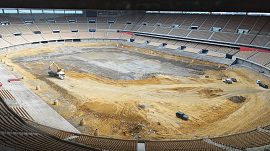 Comienza la segunda fase de obras para ampliar el graderío del Estadio La Cartuja de Sevilla