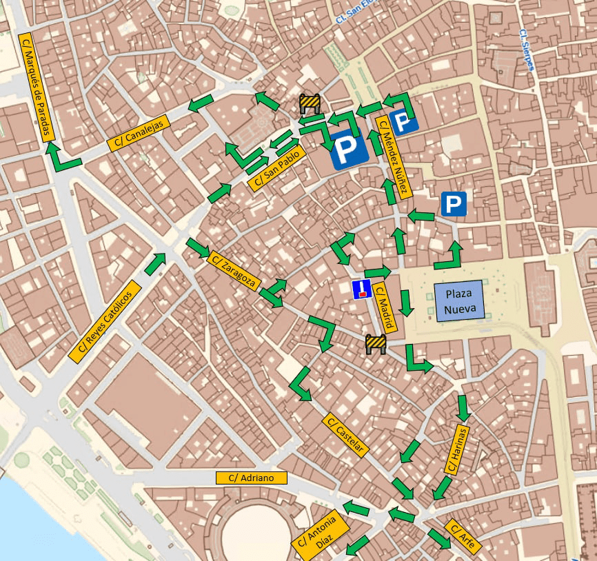 La calle Zaragoza reabre al tráfico este viernes, en el tramo comprendido entre San Pablo y Doña Guiomar