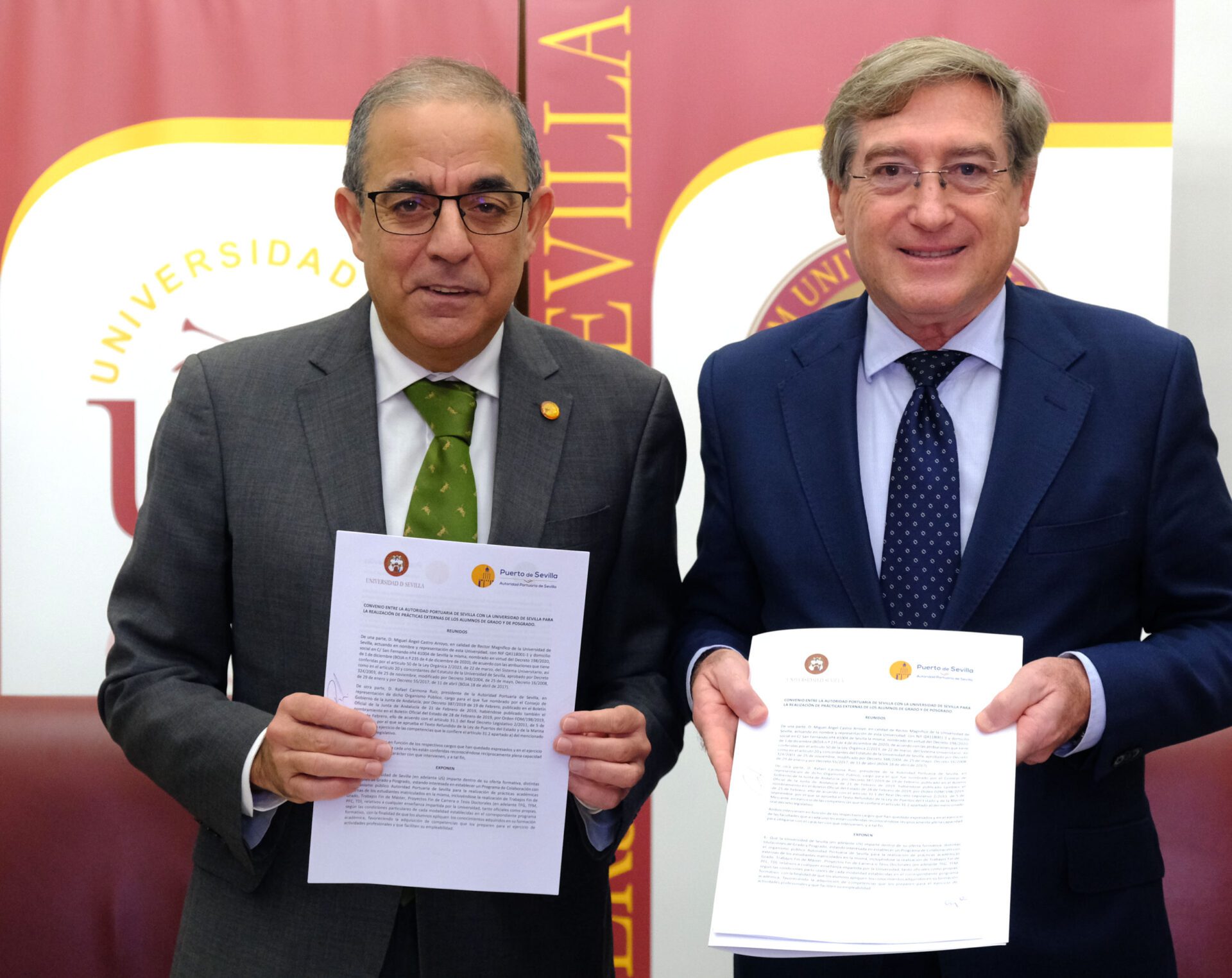La Universidad de Sevilla y la Autoridad Portuaria refuerzan su alianza con la firma de un convenio de prácticas académicas