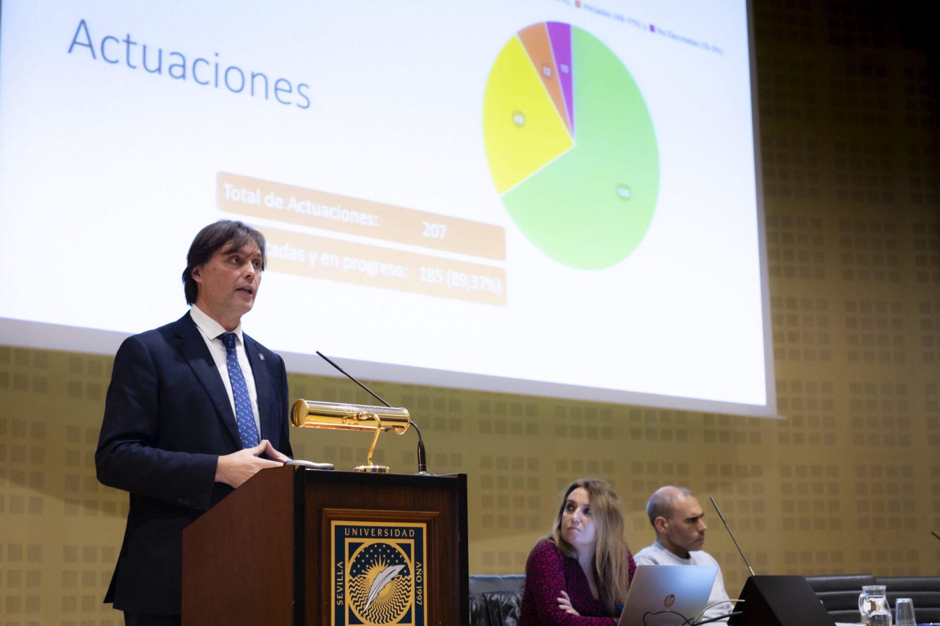 Una amplia mayoría del Claustro Universitario de la Pablo de Olavide aprueba la gestión de Francisco Oliva en 2024
