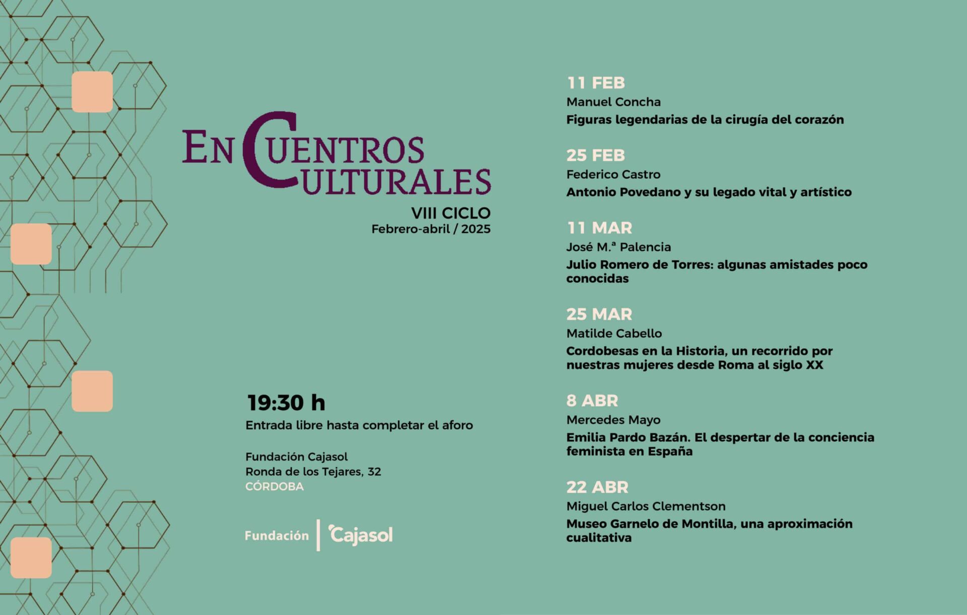 VIII Ciclo de Encuentros Culturales en la Fundación Cajasol en Córdoba