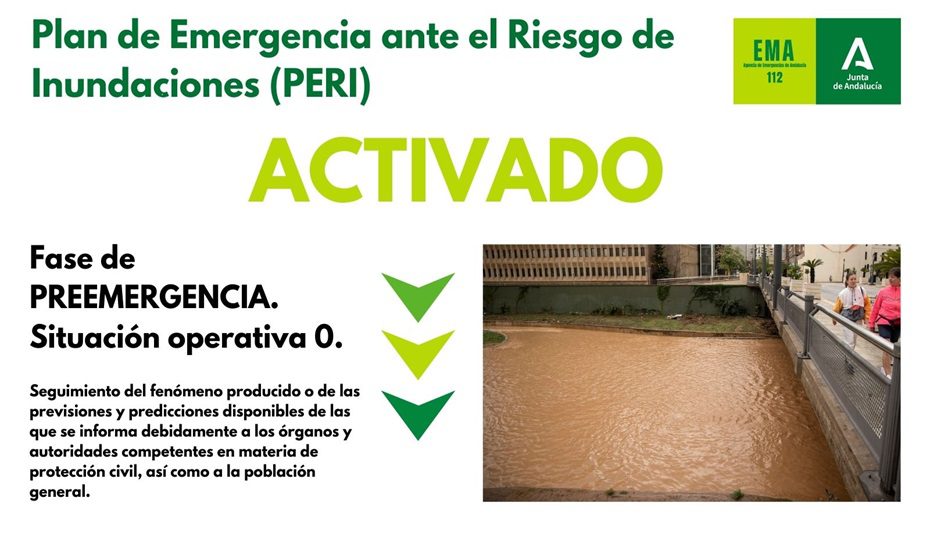 Desciende a fase de preemergencia el Plan ante el Riesgo de Inundaciones en Andalucía