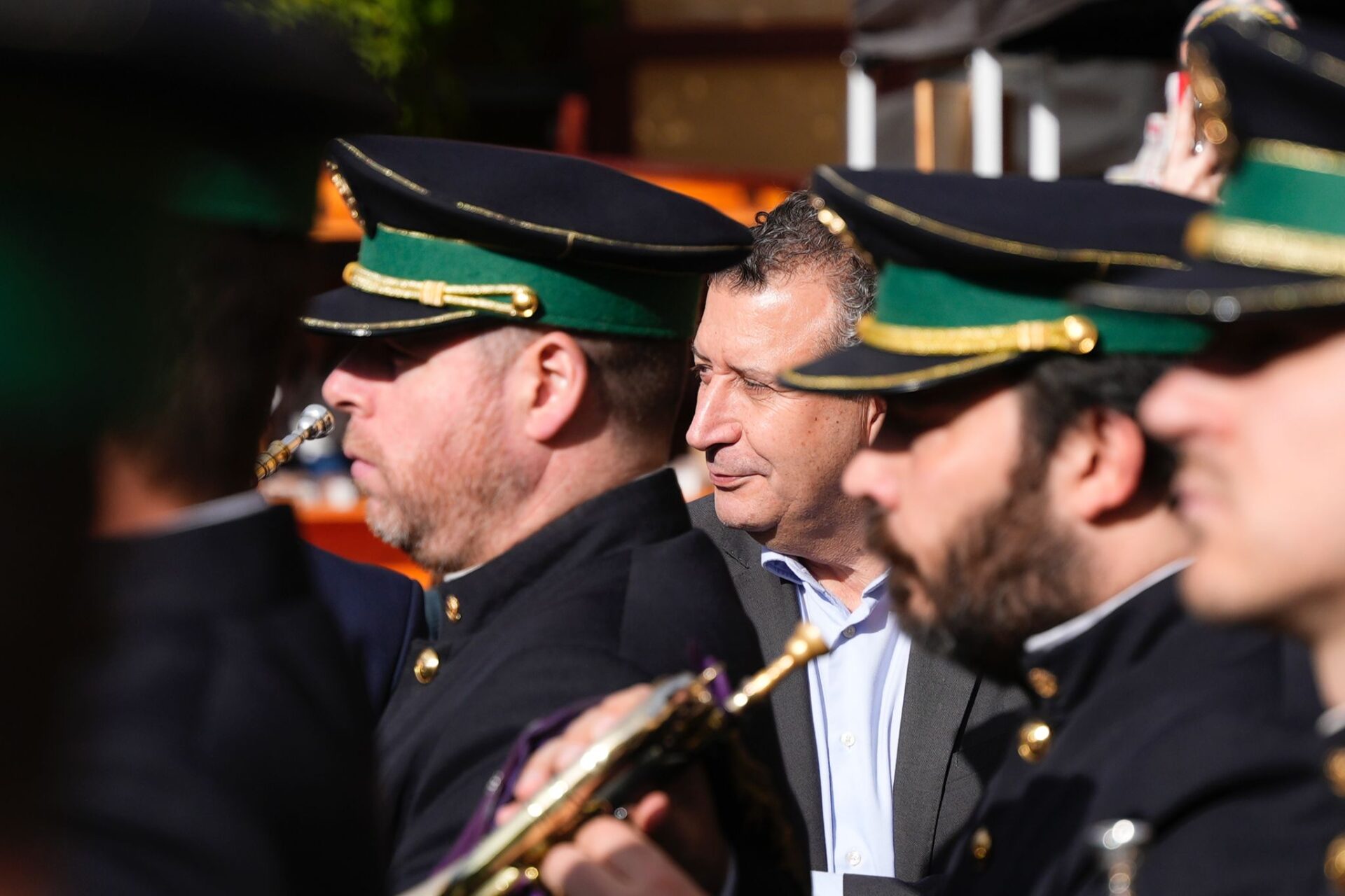 Javier Fernández y el diputado provincial de Cultura en el arranque de ‘El Patio en Cuaresma’, en la Sede de la Diputación