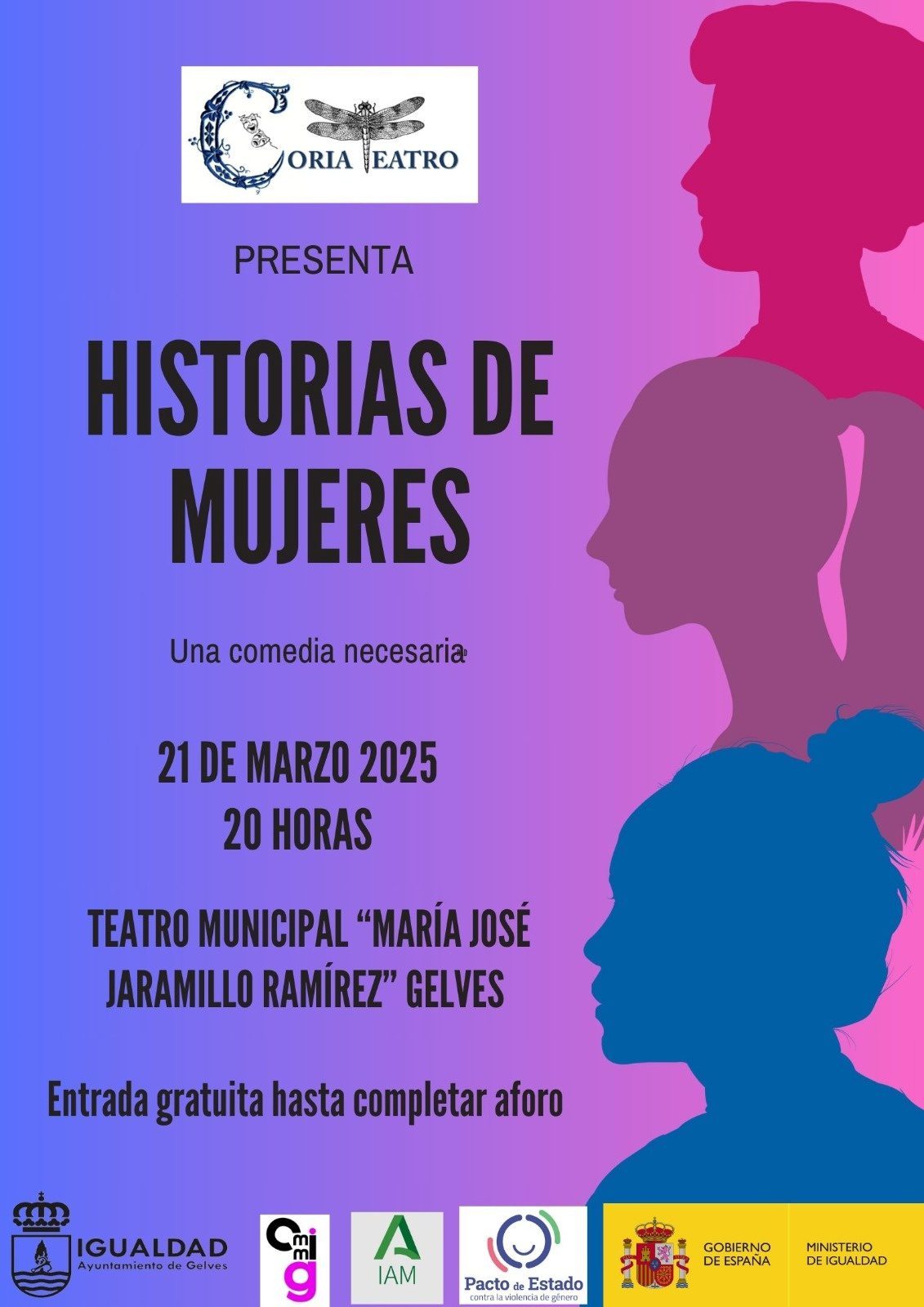 Coria Teatro representará “Historias de Mujeres” este viernes en Gelves