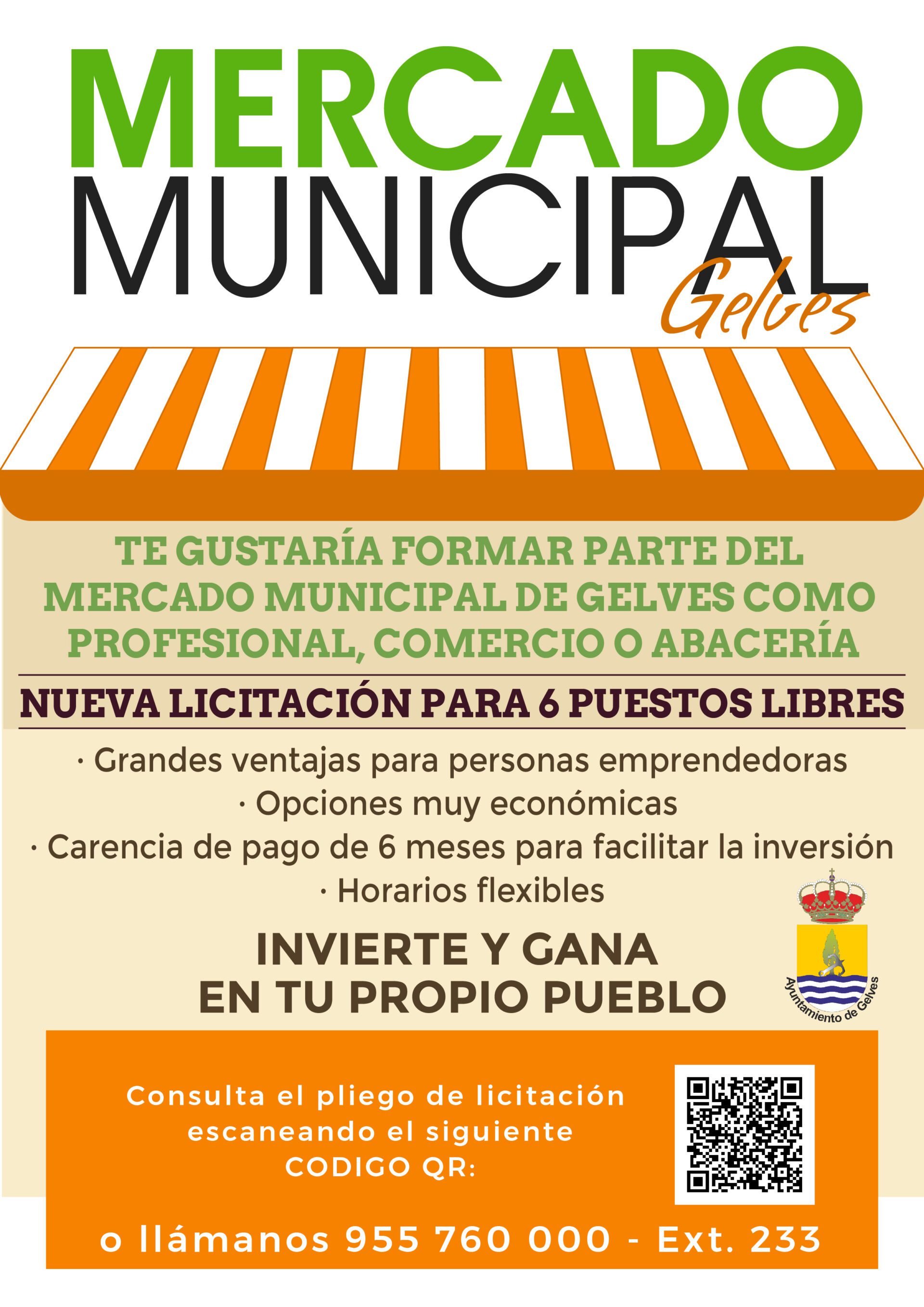 Nueva licitación para la adjudicación de seis módulos/puestos libres en el Mercado de Abastos Municipal