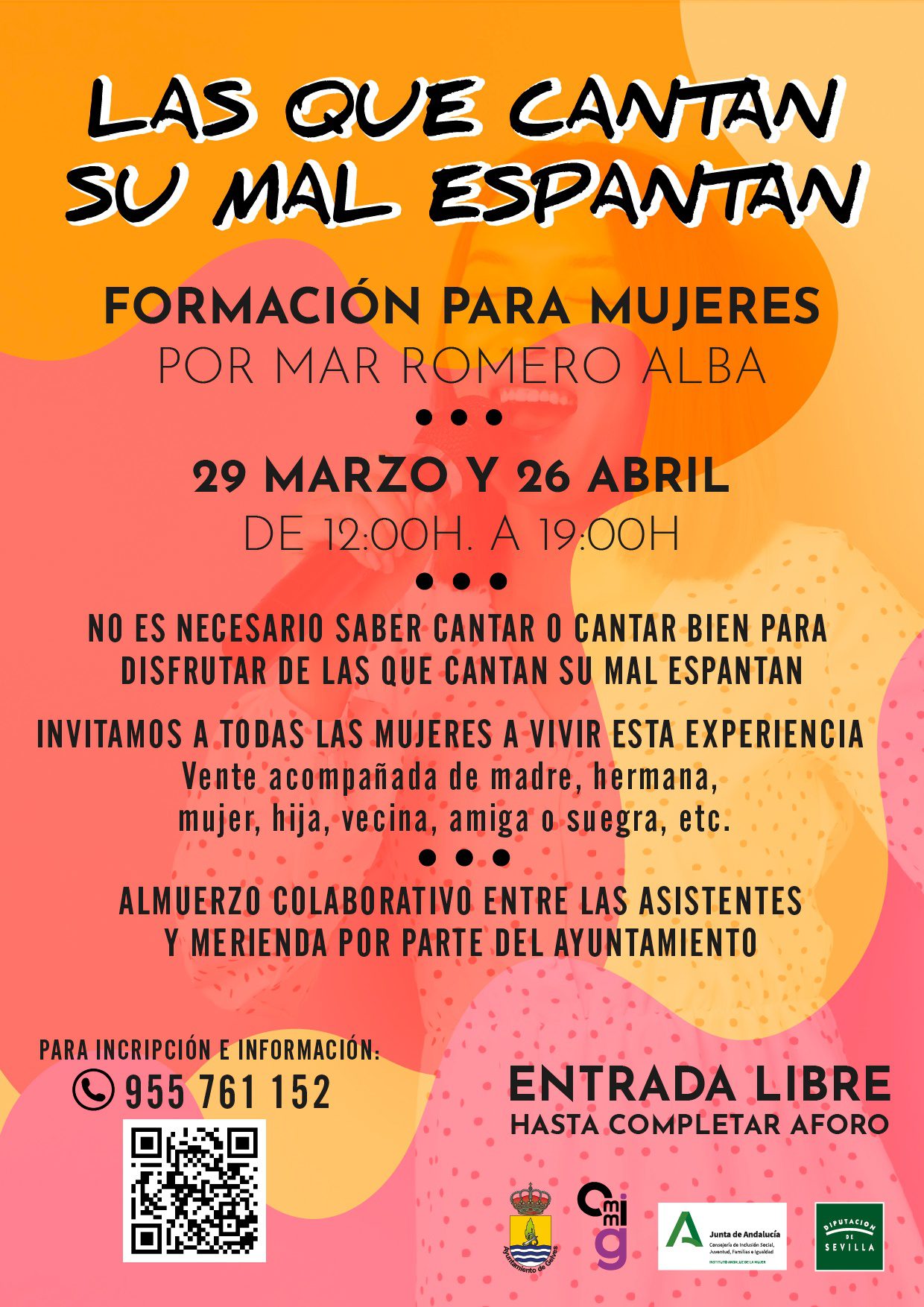 El taller “Las que cantan su mal espantan”, nueva actividad por el Mes por la Igualdad