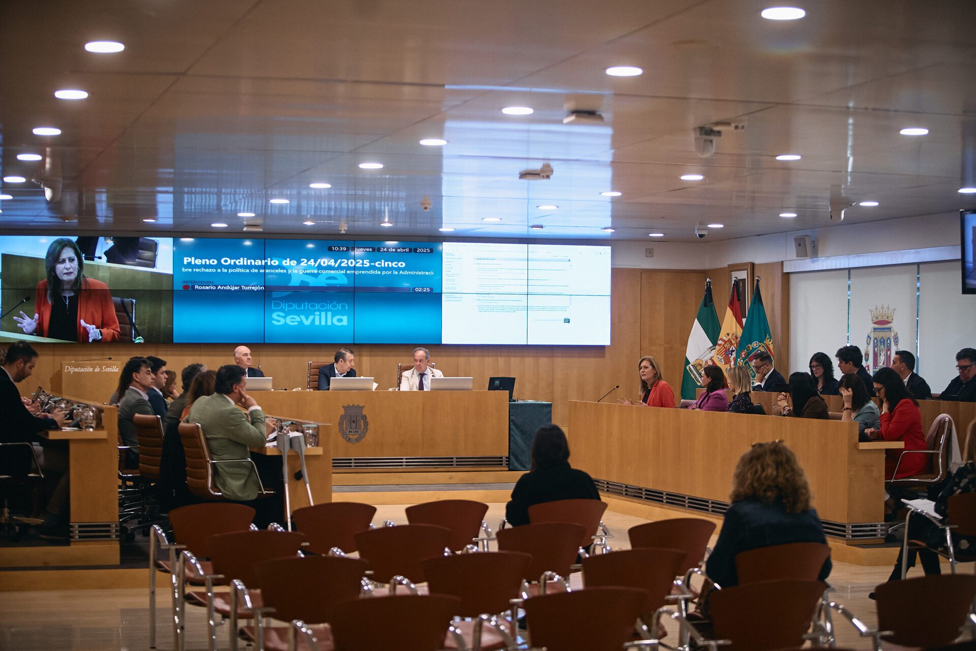 El Pleno de la Diputación de Sevilla apoya con dos declaraciones institucionales el compromiso con los derechos de las personas discapacitadas y con el avance de la seguridad y salud laboral