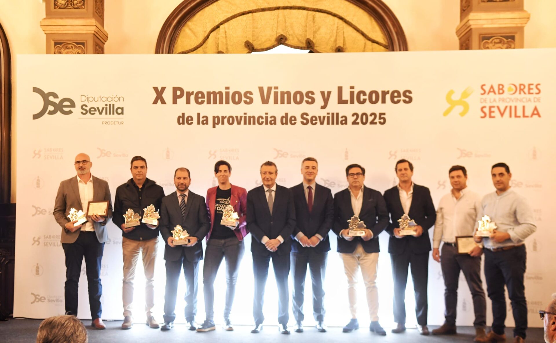 Entregados los galardones del Premio de la Diputación 2025 ‘Vinos y Licores de la Provincia de Sevilla’, que cumple una década de historia