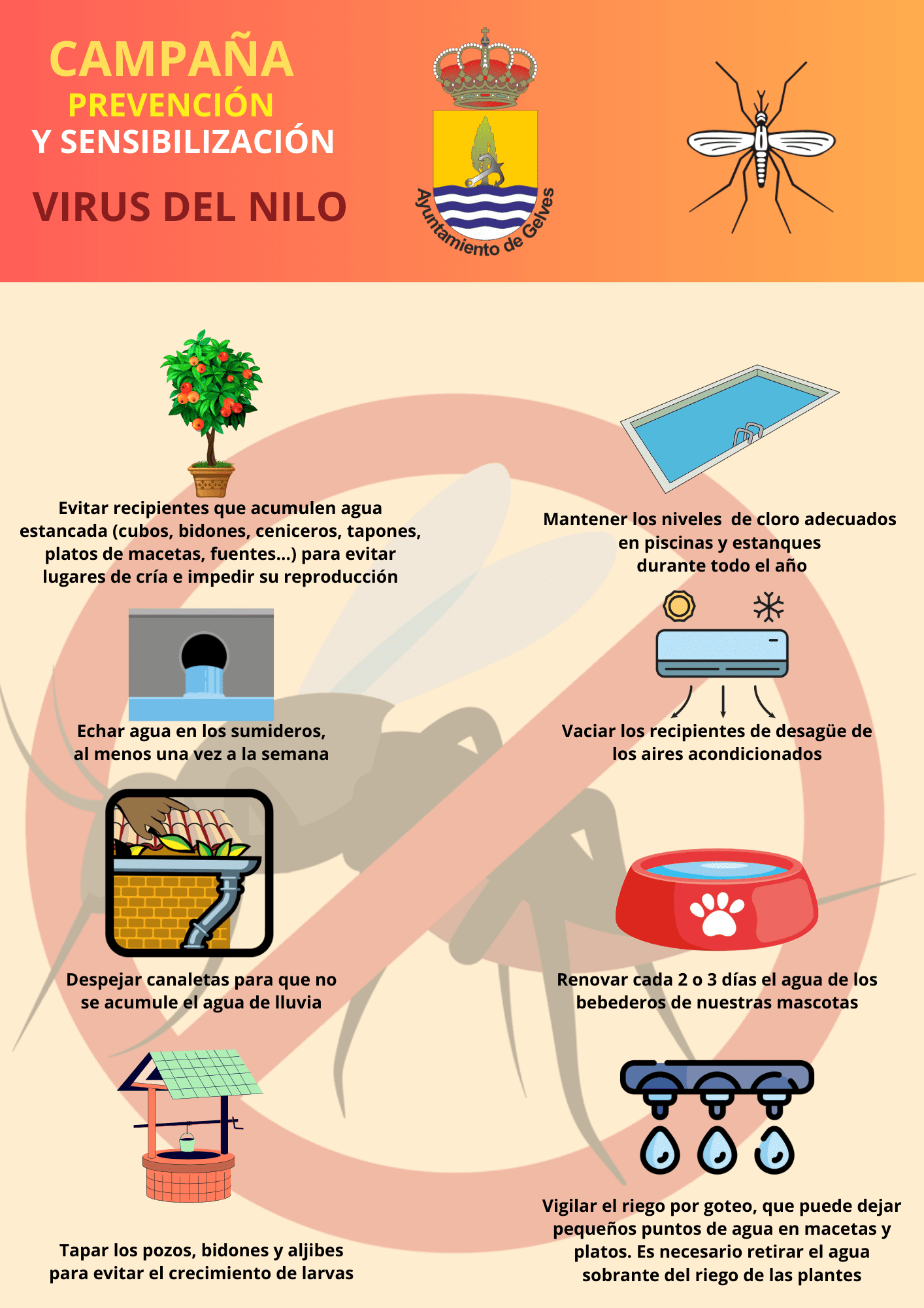 Nuevo refuerzo de la Campaña de Control y Prevención del virus del Nilo