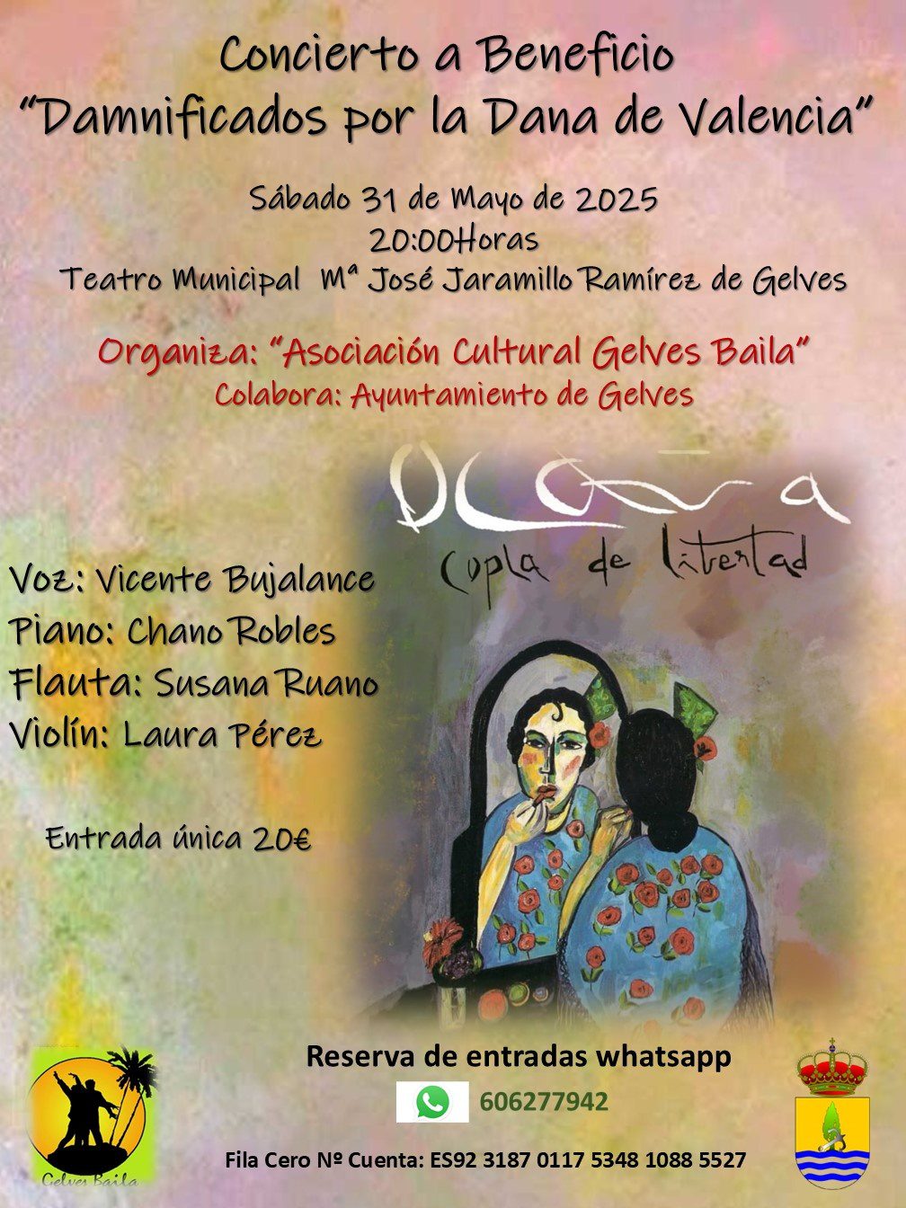 El Teatro Municipal ofrecerá un Concierto a Beneficio de las personas damnificadas por la Dana de Valencia