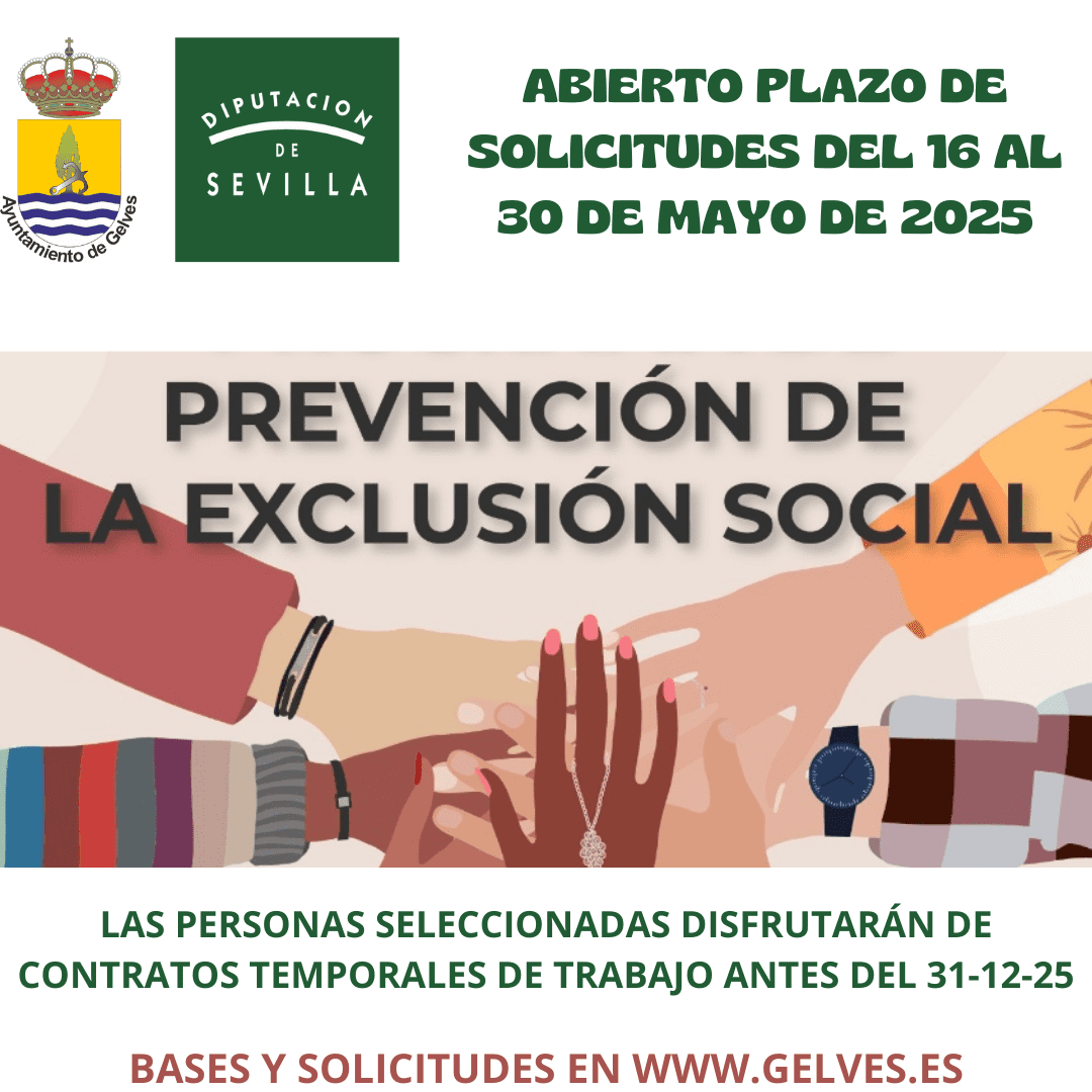 Abierto el plazo de solicitudes del Programa para la Prevención de la Exclusión Social a través del Trabajo Temporal 2025