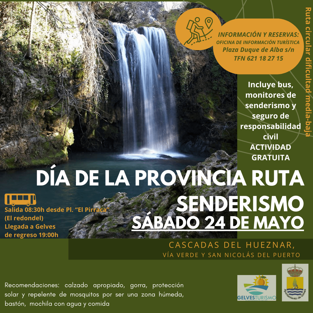 La Delegación de Turismo organiza una Ruta de Senderismo para el 24 de mayo con motivo del Día de la Provincia