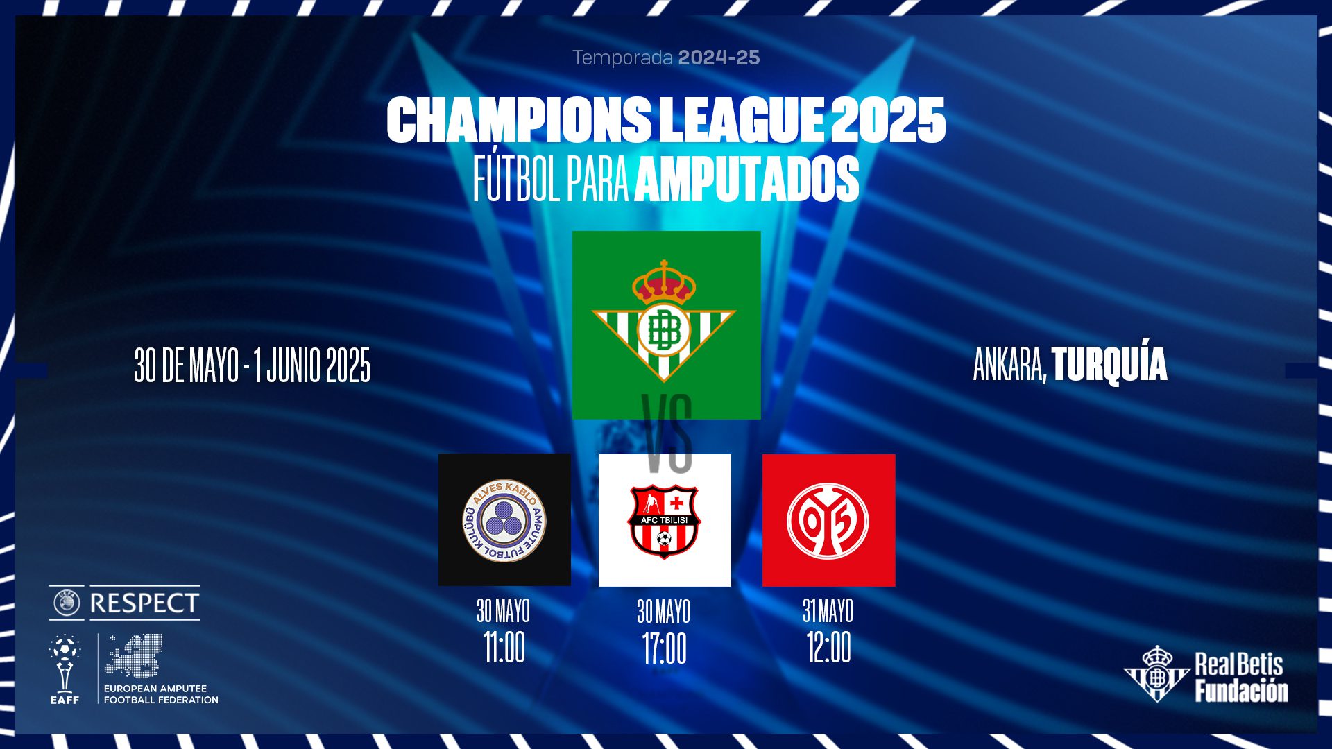 El Real Betis viaja hasta Turquía para disputar la Champions League, máxima competición internacional de fútbol para amputados