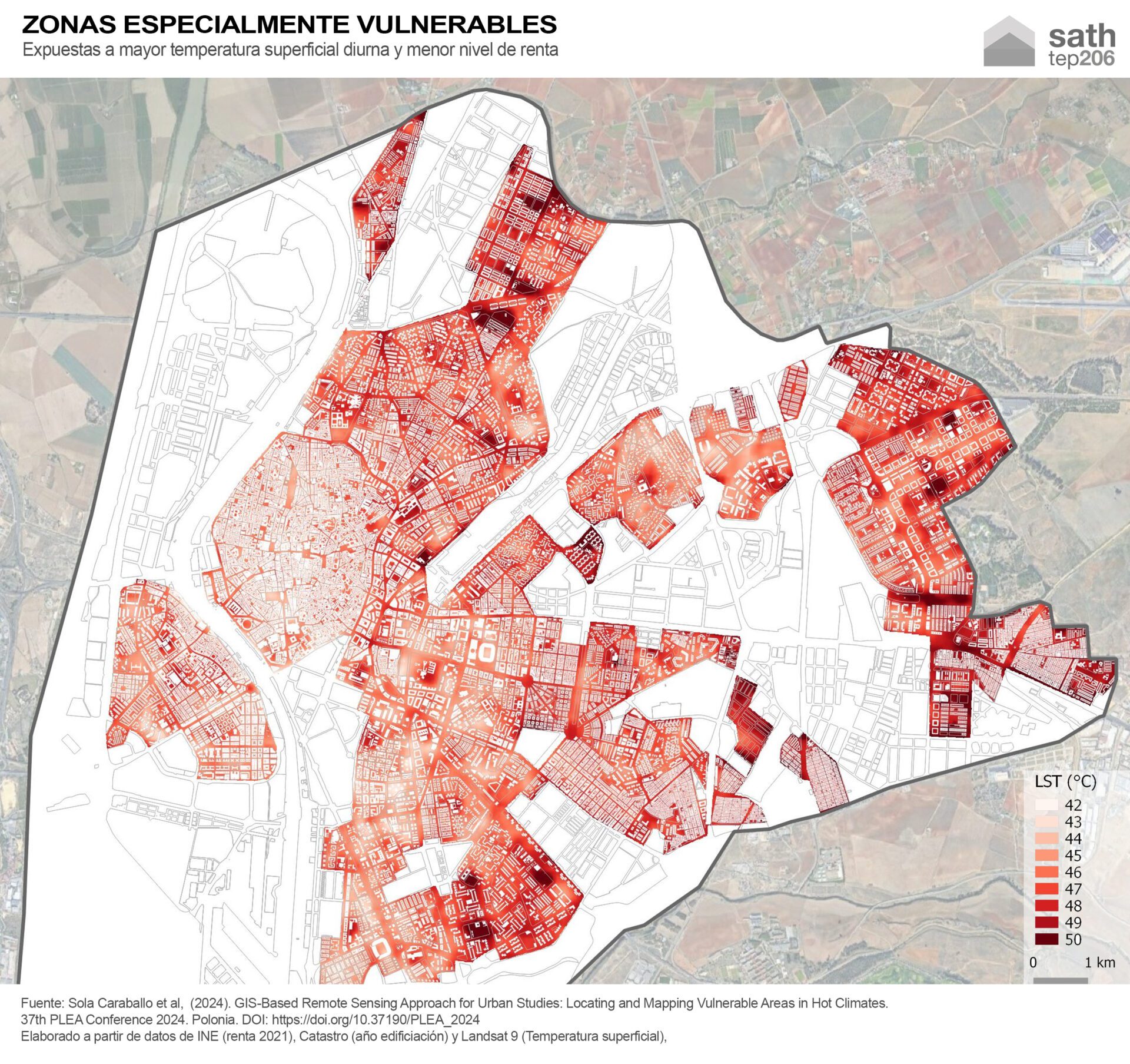 Las zonas más calurosas de Sevilla se concentran en barriadas vulnerables