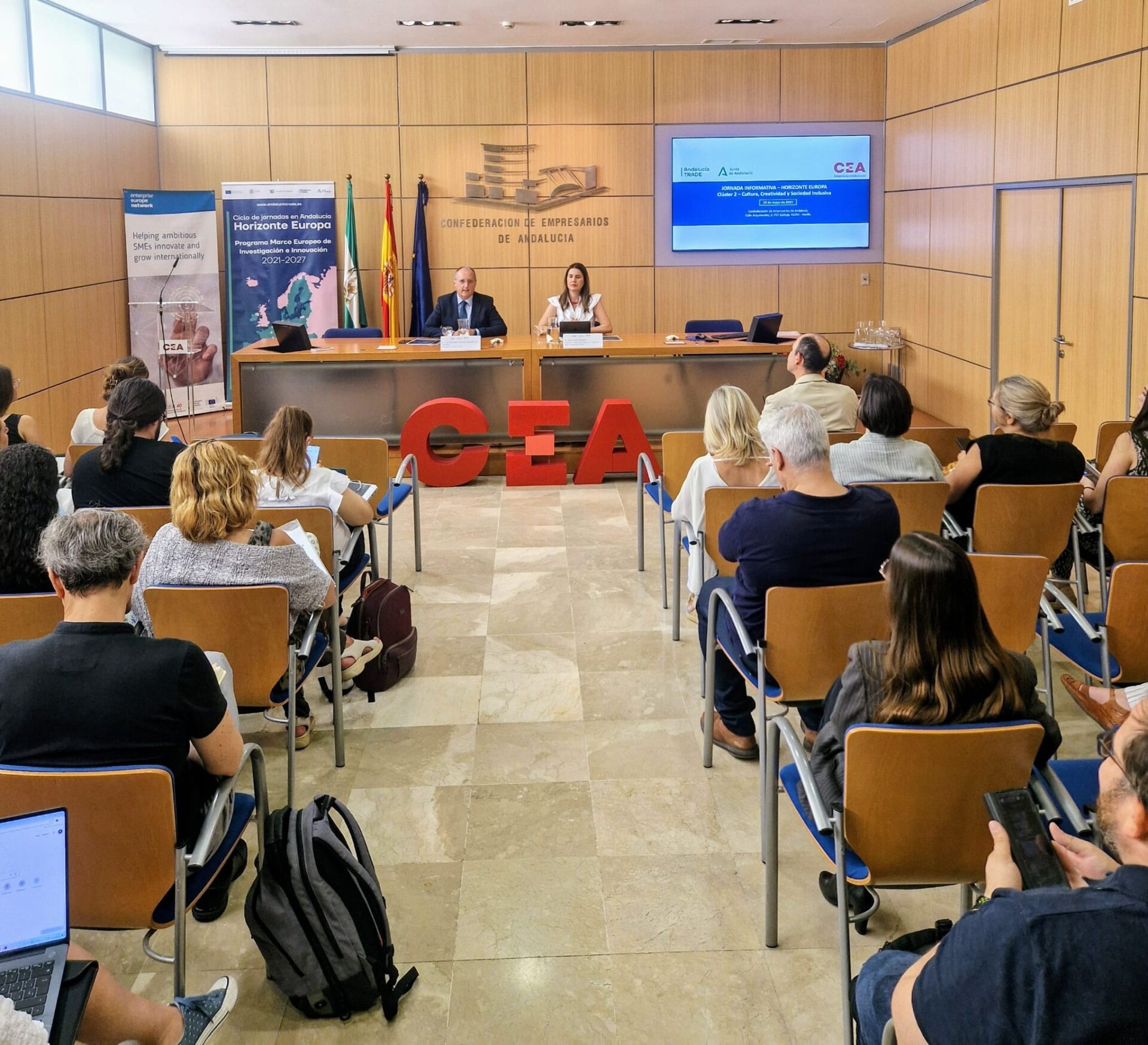 “Hoy toca hablar de cultura y creatividad” Luis Fernández-Palacios, secretario general de CEA, inaugura la jornada Horizonte Europa – Confederación de Empresarios de Andalucía