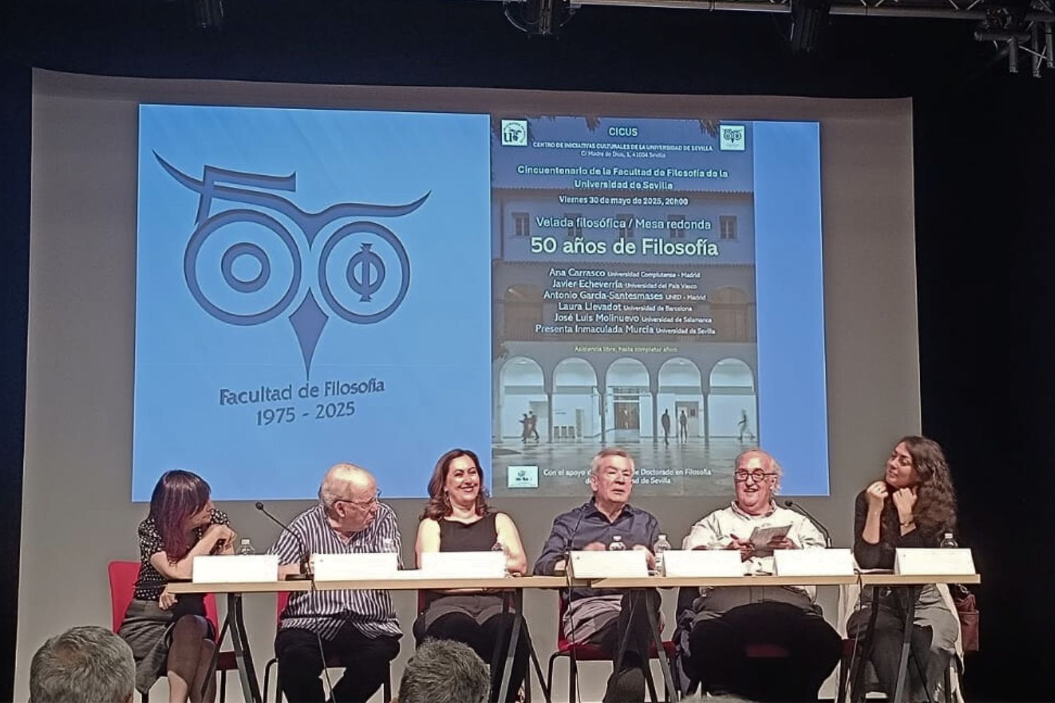 La Facultad de Filosofía celebra 50 años de sus estudios con una velada filosófica en el CICUS