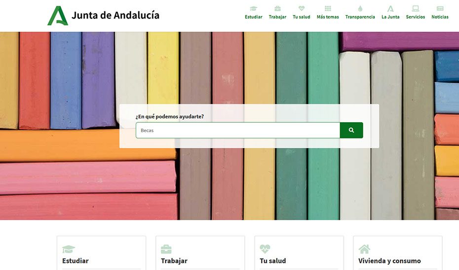 El portal web de la Junta de Andalucía es el tercero más visitado del sector público en España