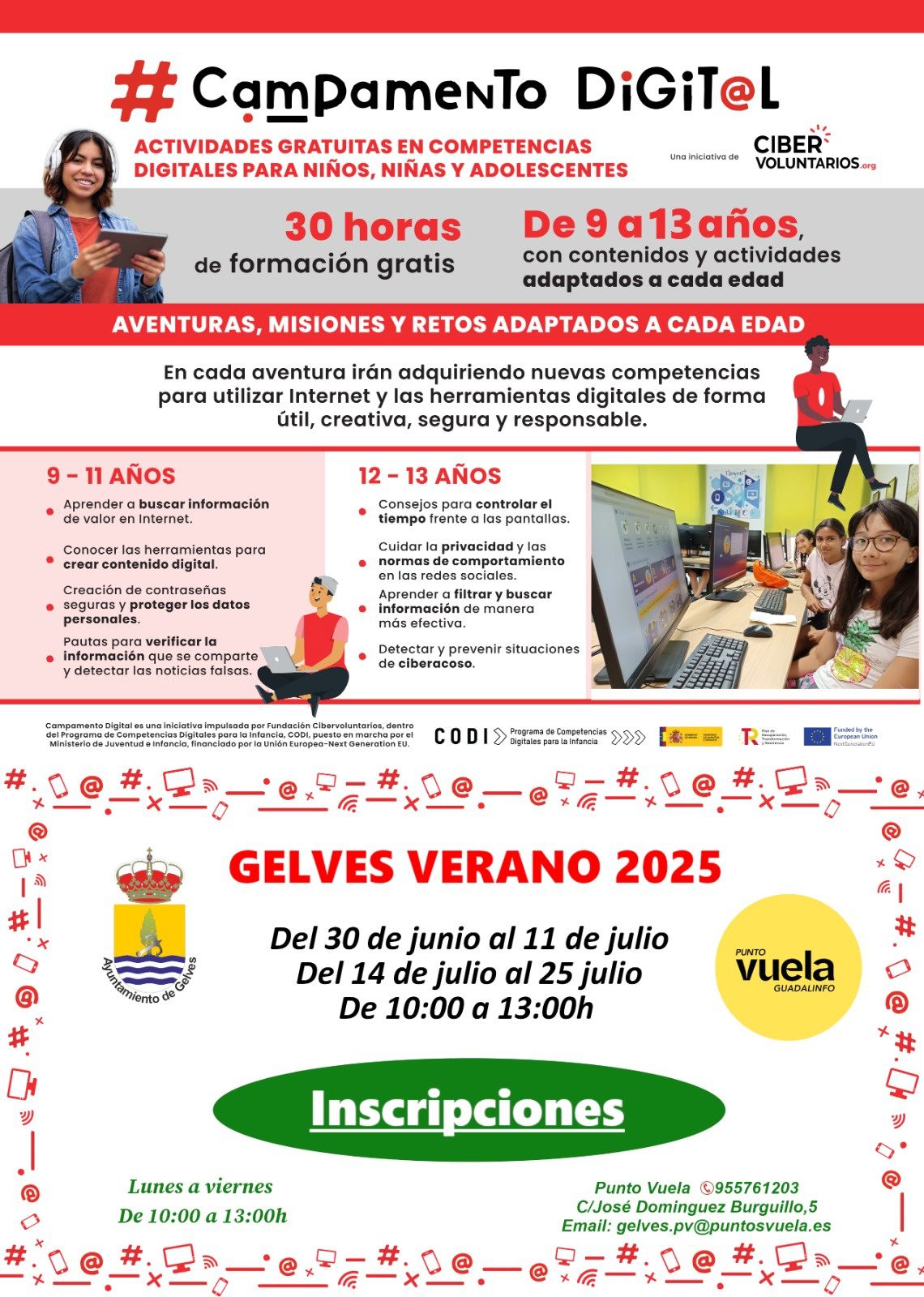 El Punto Vuela de Gelves (Guadalinfo) ofrece Campamentos Digitales Infantiles para este verano