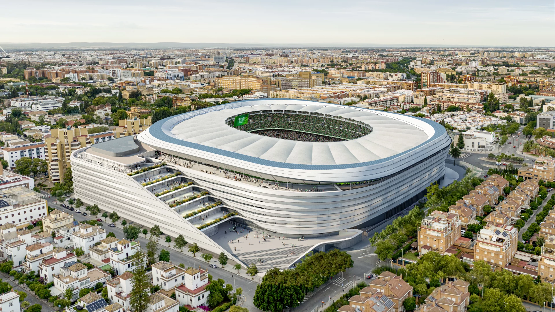 El nuevo Estadio Benito Villamarín, “un proyecto ciudad” para el barrio de Heliópolis