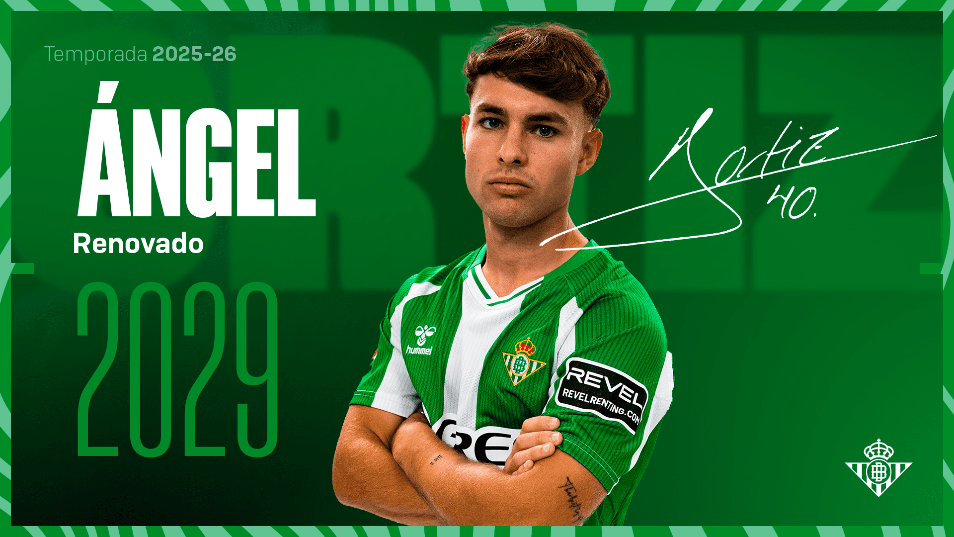 Ángel Ortiz renueva su contrato con el Real Betis 