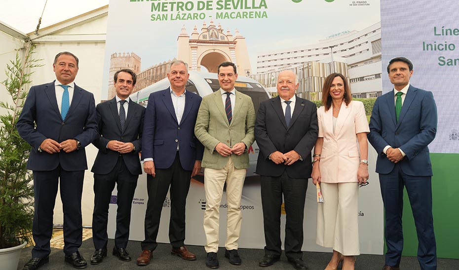 Moreno indica que el Metro de Sevilla avanza para hacer una ciudad más cómoda, habitable y sostenible