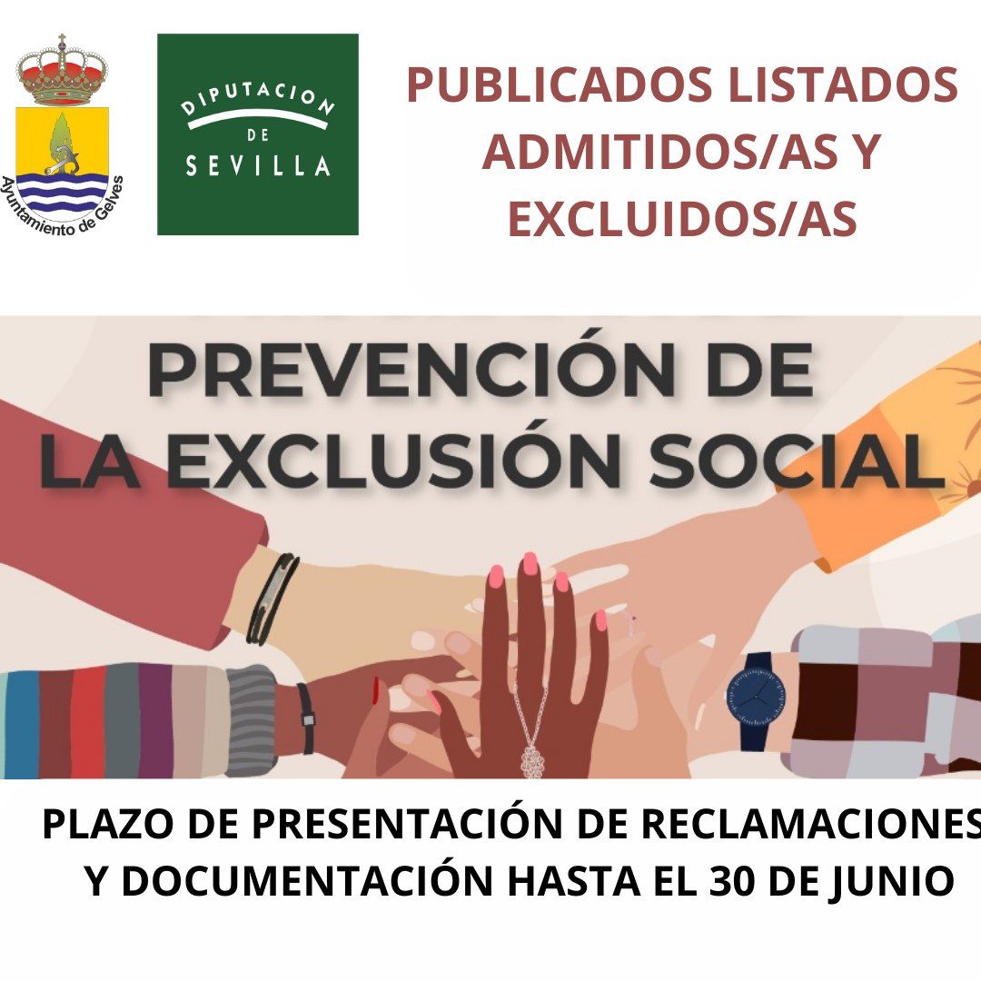 Publicados los listados provisionales de personas admitidas/excluidas del Programa para la Prevención de la Exclusión Social a través del Trabajo Temporal
