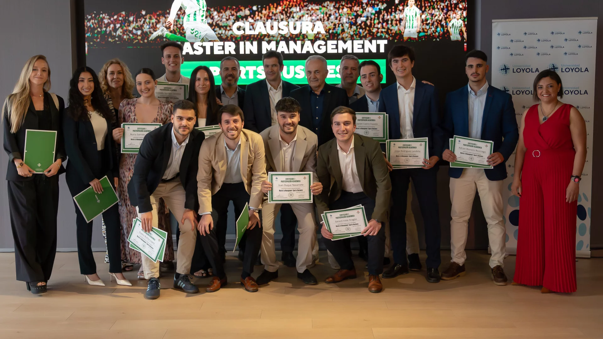 El Real Betis y la Universidad Loyola clausuran la V edición del Master in Management: Sports Business