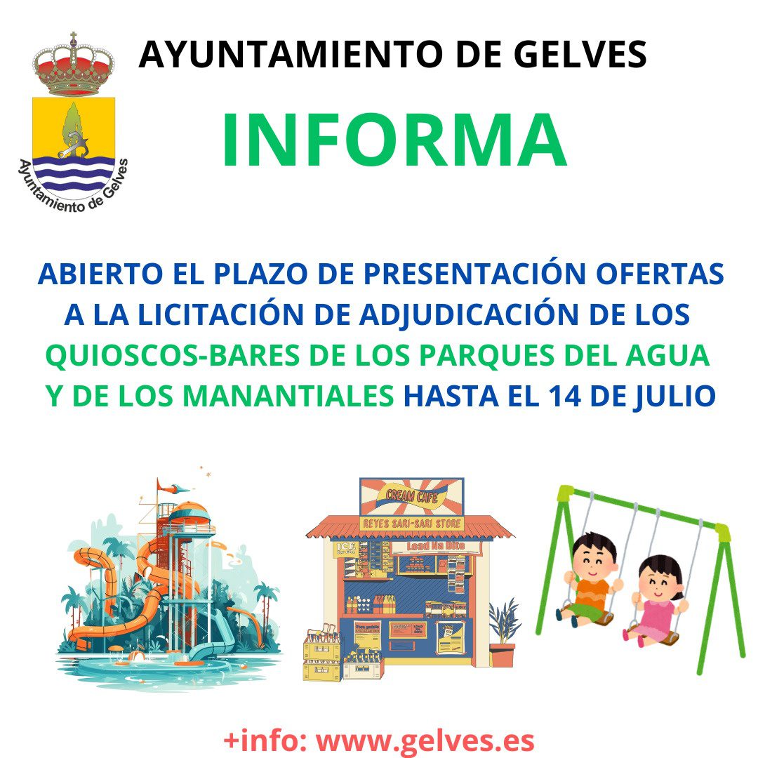 Abierto el plazo para presentarse a la licitación los quioscos-bares de los parques del Agua y Los Manantiales