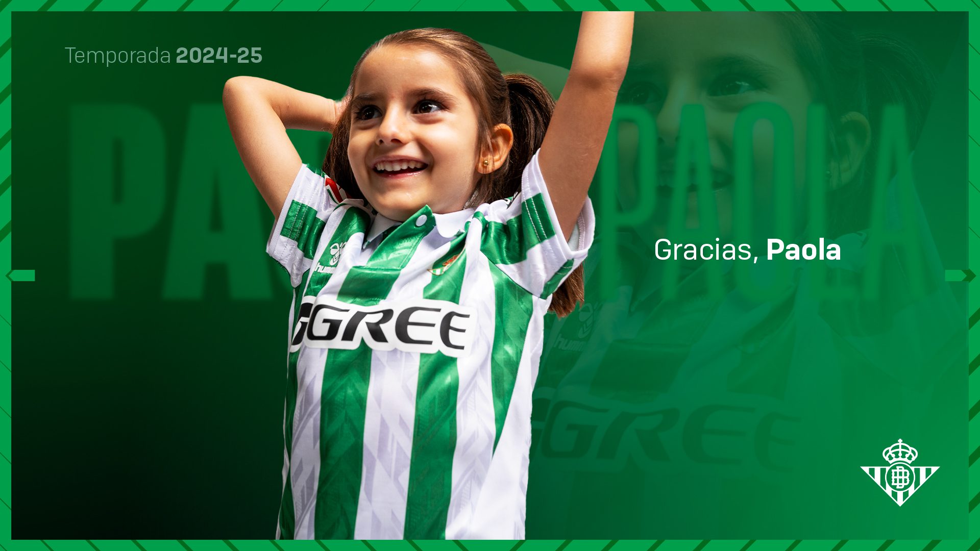 El Real Betis Balompié homenajea a Paola por su temporada como Fichaje Estrella de la Fundación: el hada que hechizó nuestros corazones