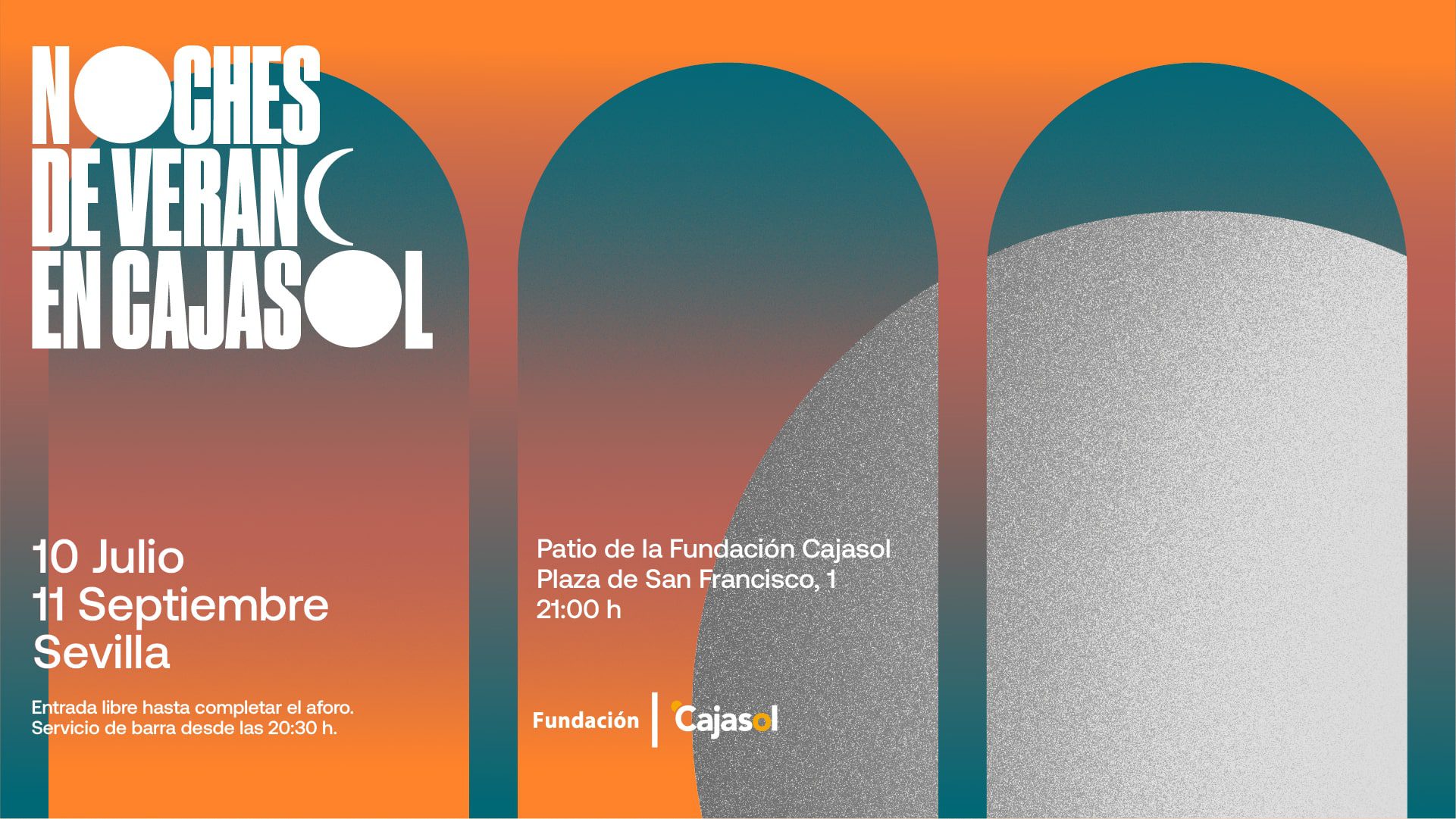 El ciclo ‘Noches de Verano en Cajasol’ llena de vida el patio de la Fundación Cajasol
