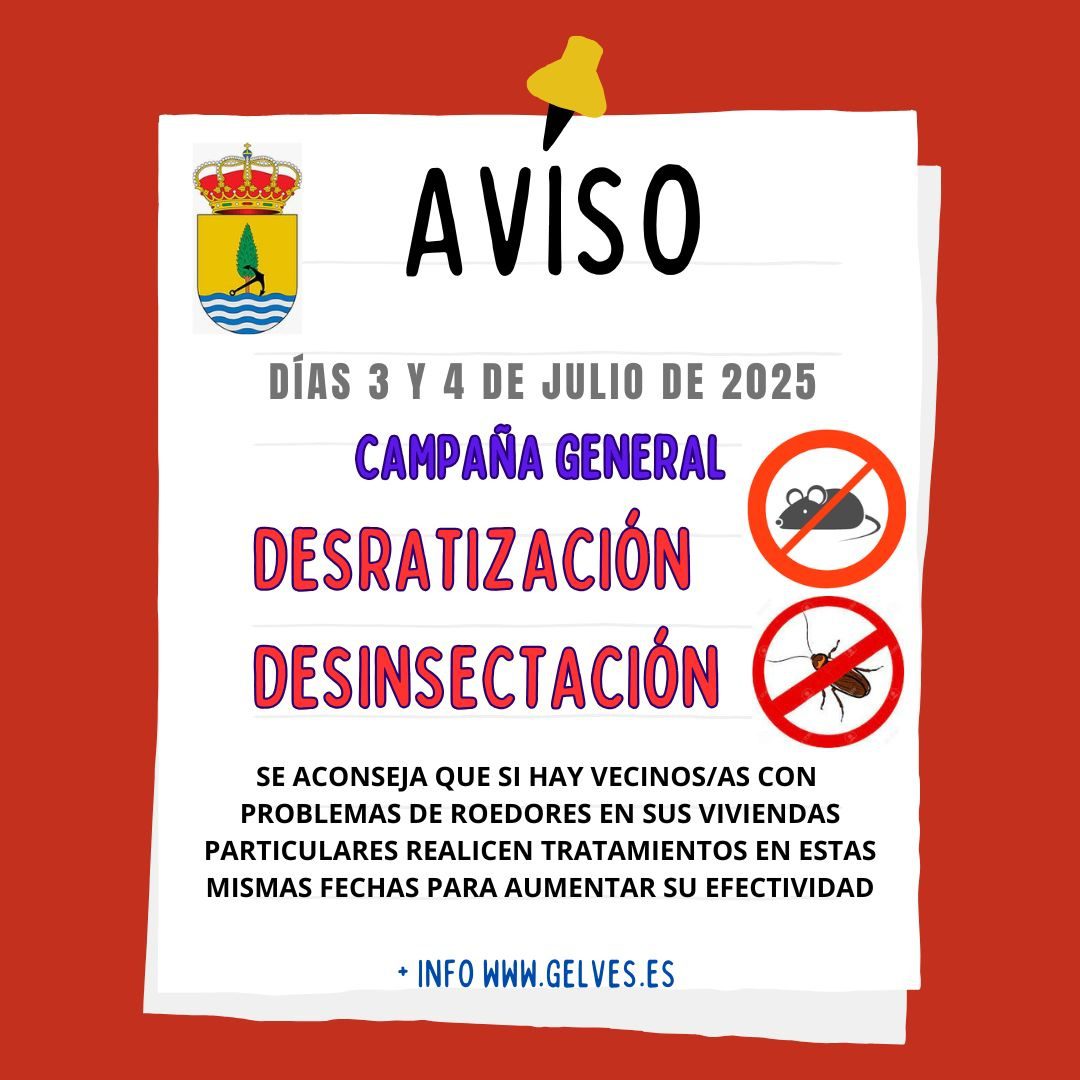 Nueva campaña general de desratización y desinsectación