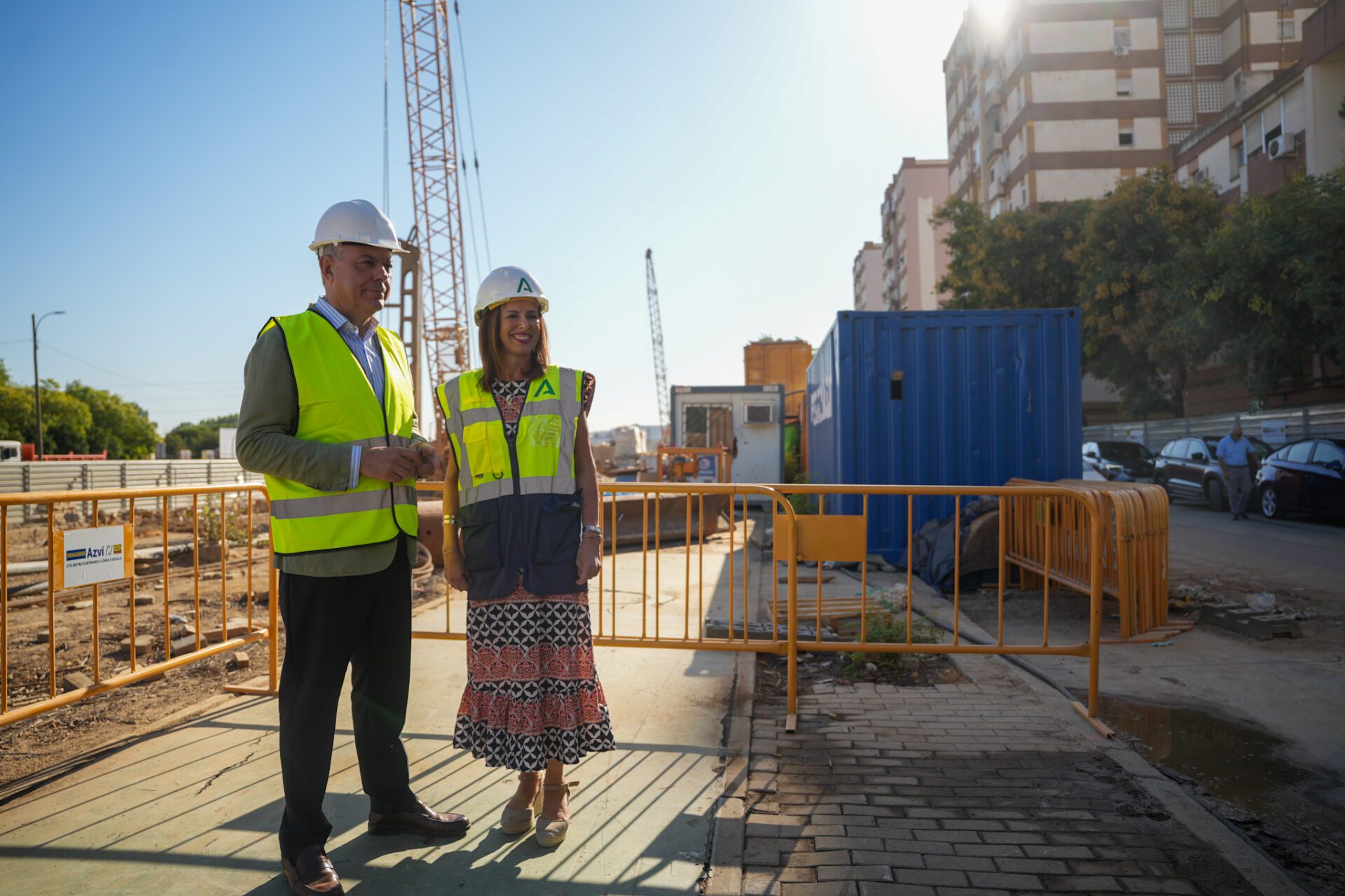 El alcalde Sanz visita los avances en la obra de la Línea 3 de Metro, que recibe la quinta pantalladora para acelerar los trabajos