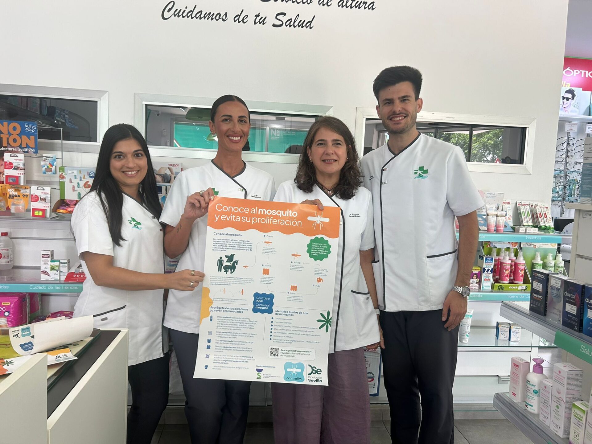 Las farmacias sevillanas refuerzan su compromiso con la prevención del Virus del Nilo Occidental junto a la Diputación de Sevilla