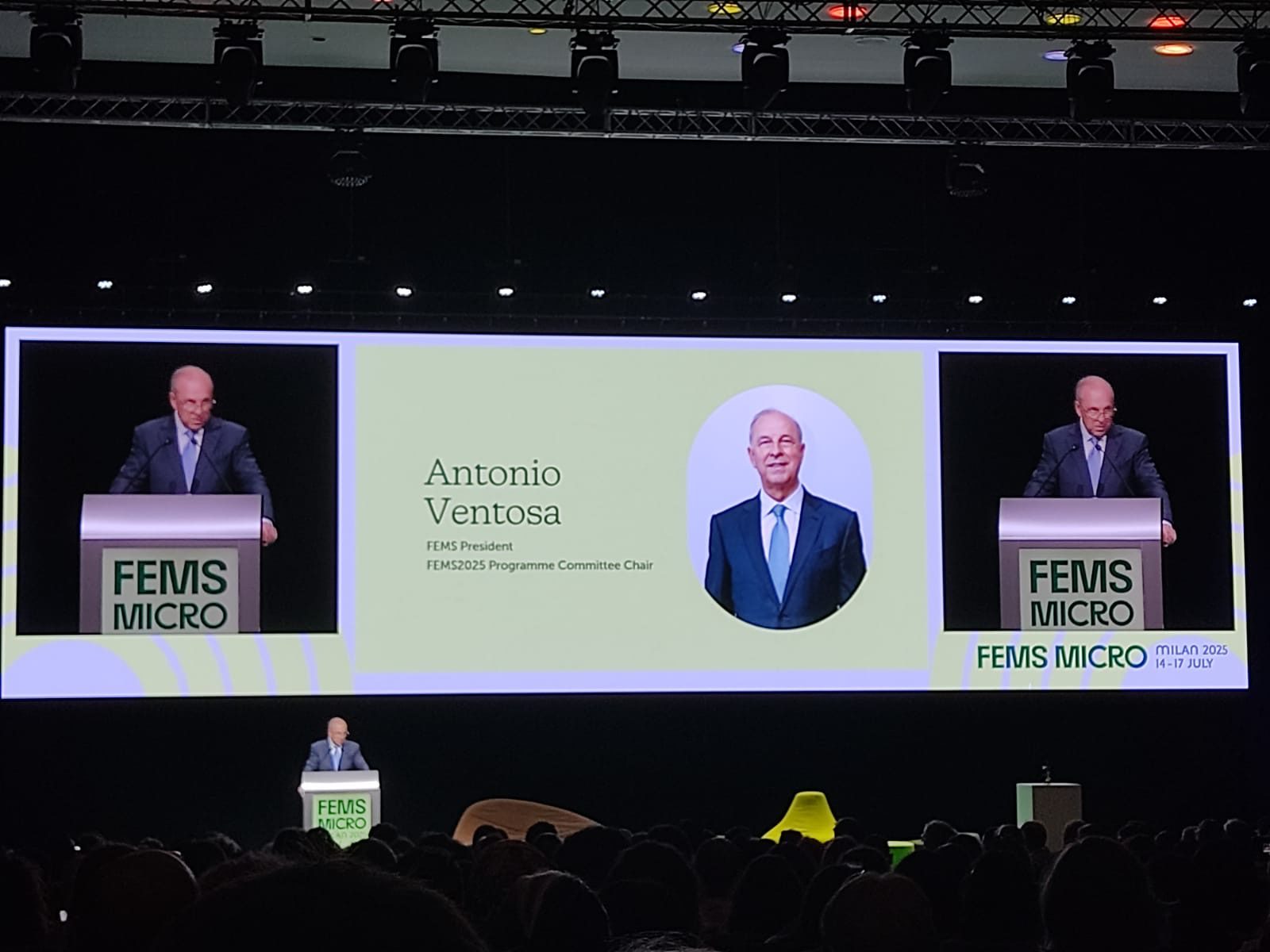 El profesor Antonio Ventosa Inaugura el Congreso FEMS 2025