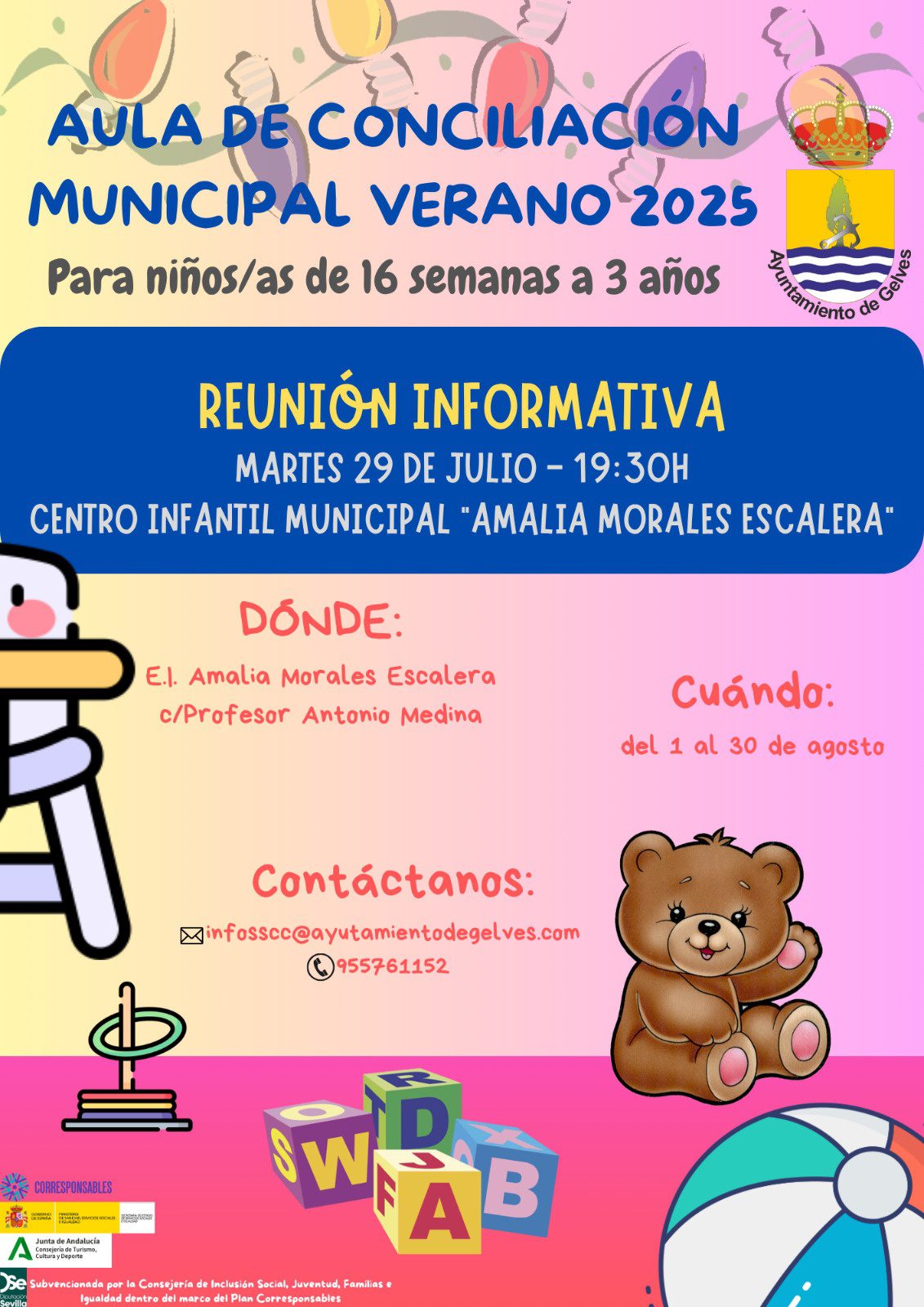 Reunión informativa para las familias beneficiarias del Aula de Conciliación Verano 2025