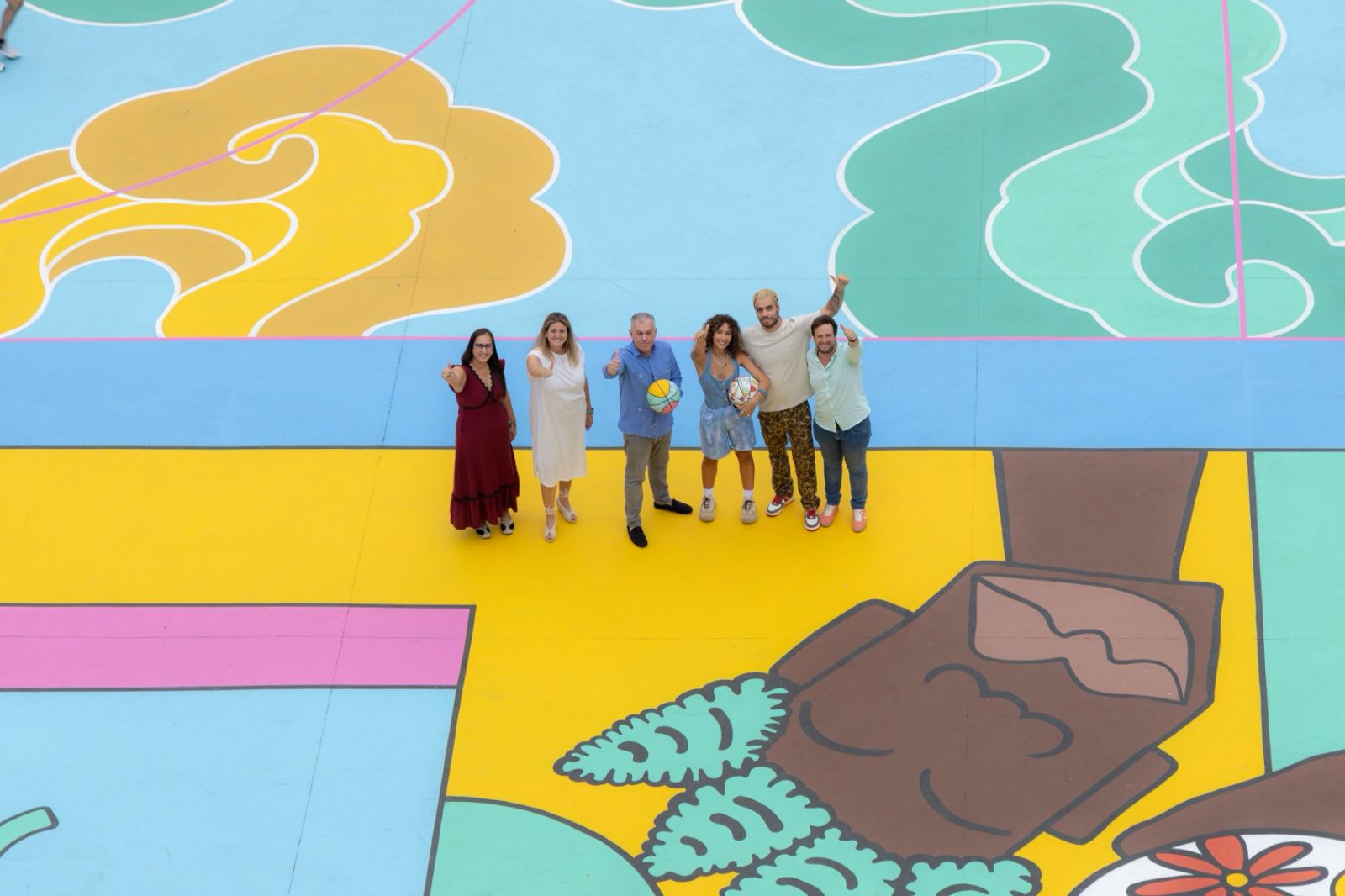 El Gobierno de Sanz saca del abandono y revitaliza la cancha de la Plaza del Amanecer en San Pablo con un plan pionero a través del arte urbano