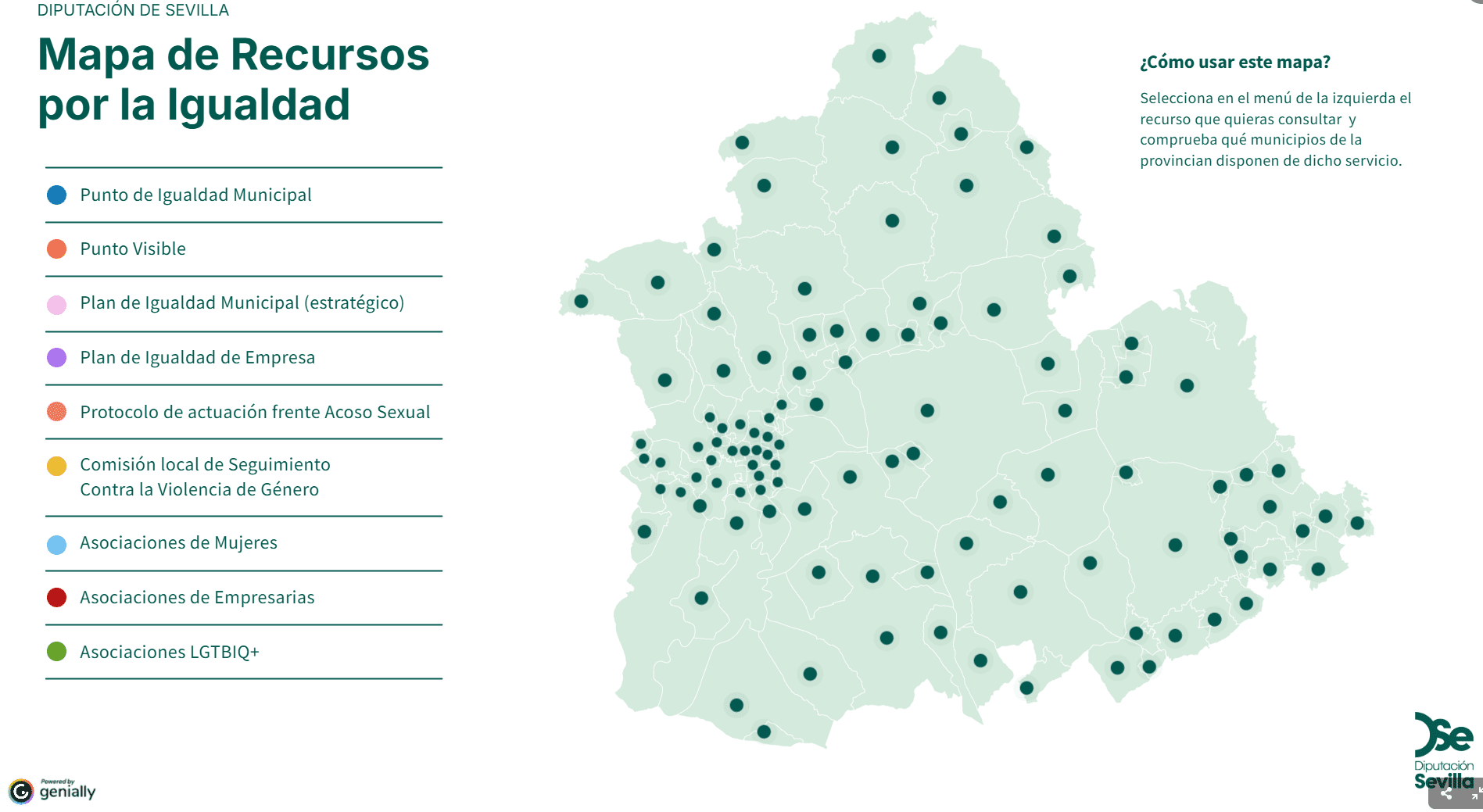 La Diputación de Sevilla pone en marcha un Mapa Provincial de Recursos por la Igualdad y la Diversidad
