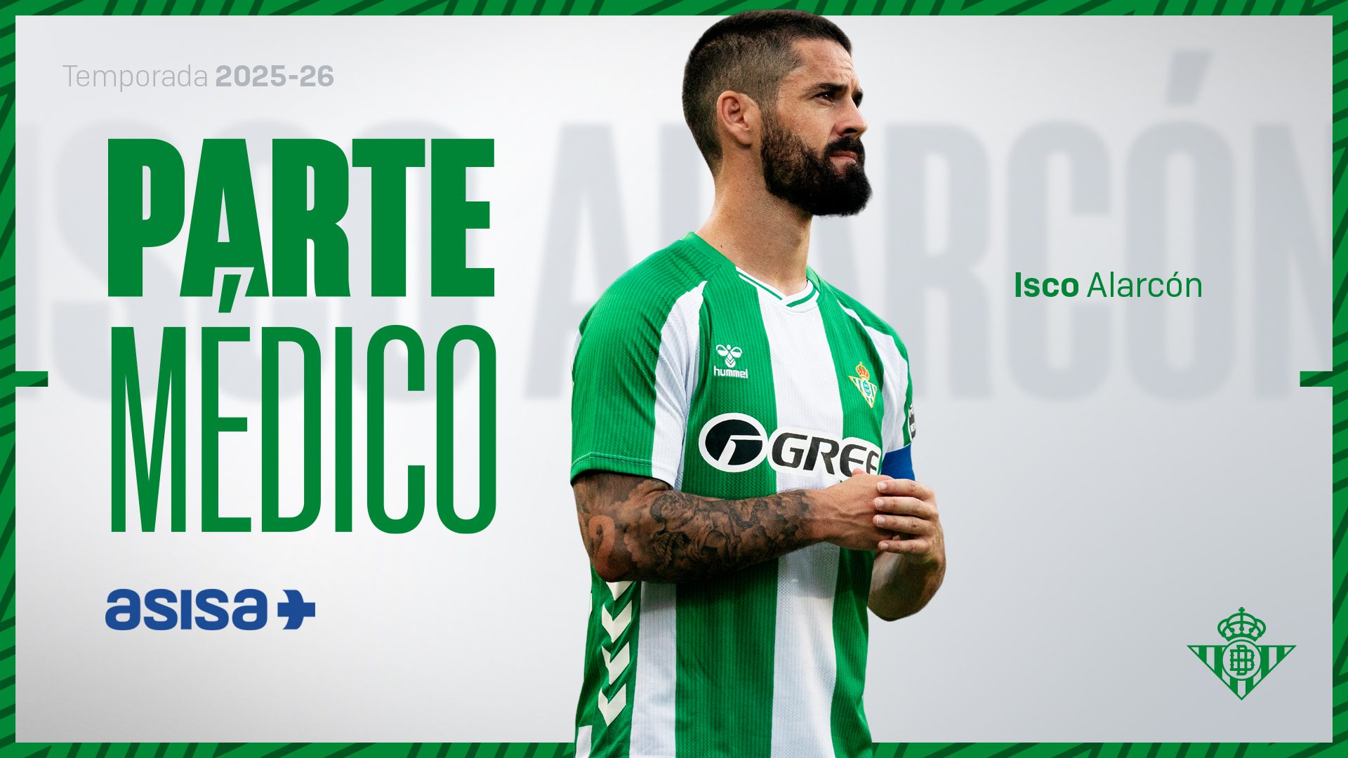 Parte médico de Isco Alarcón